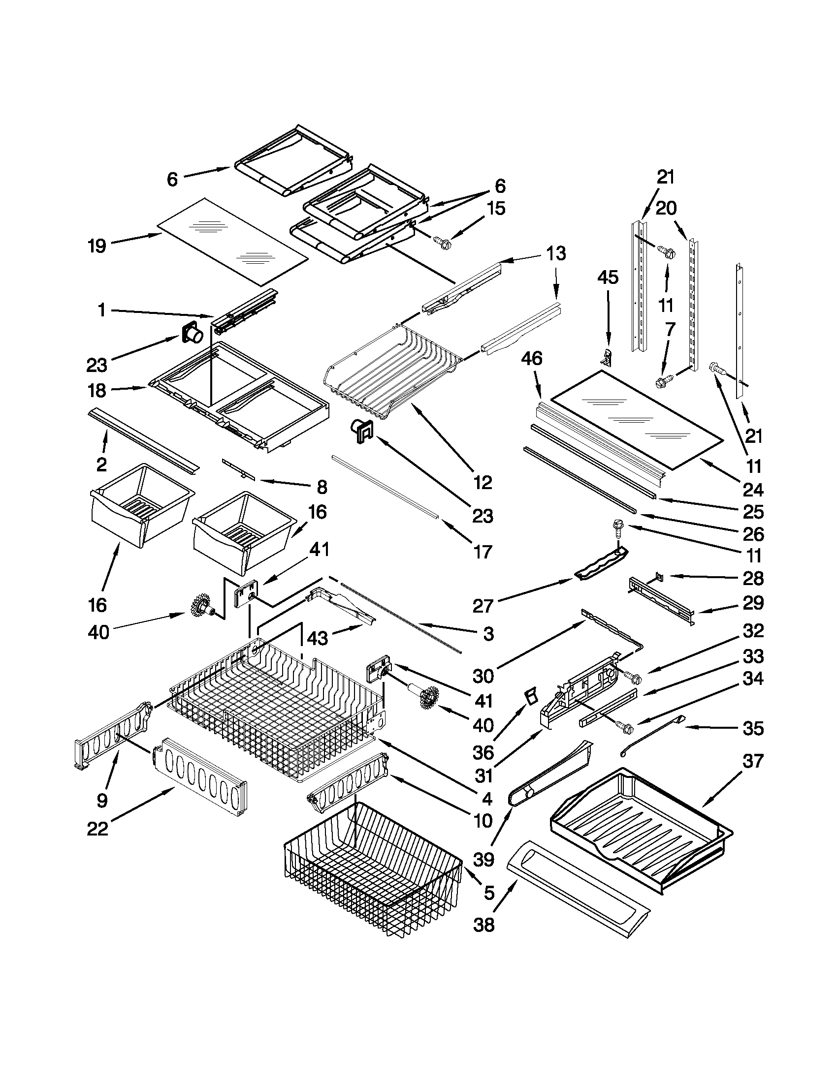 Maytag MFF2258VEB7 shelf parts diagram