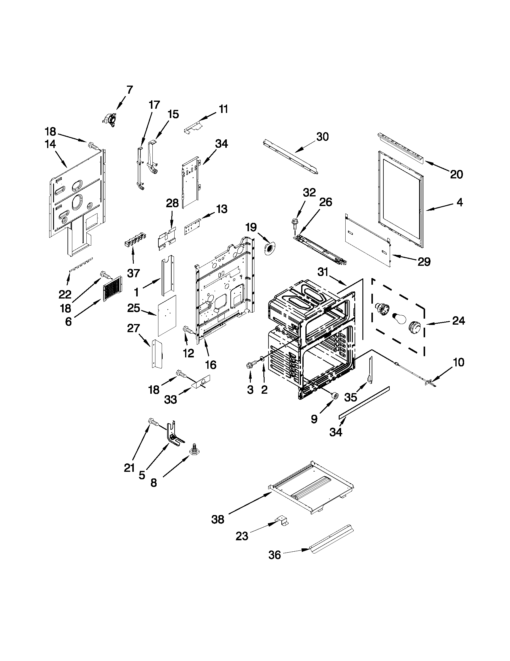 Maytag MET8885XW02 chassis parts diagram