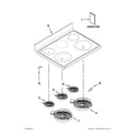 Maytag YMET8665XB02 cooktop parts diagram