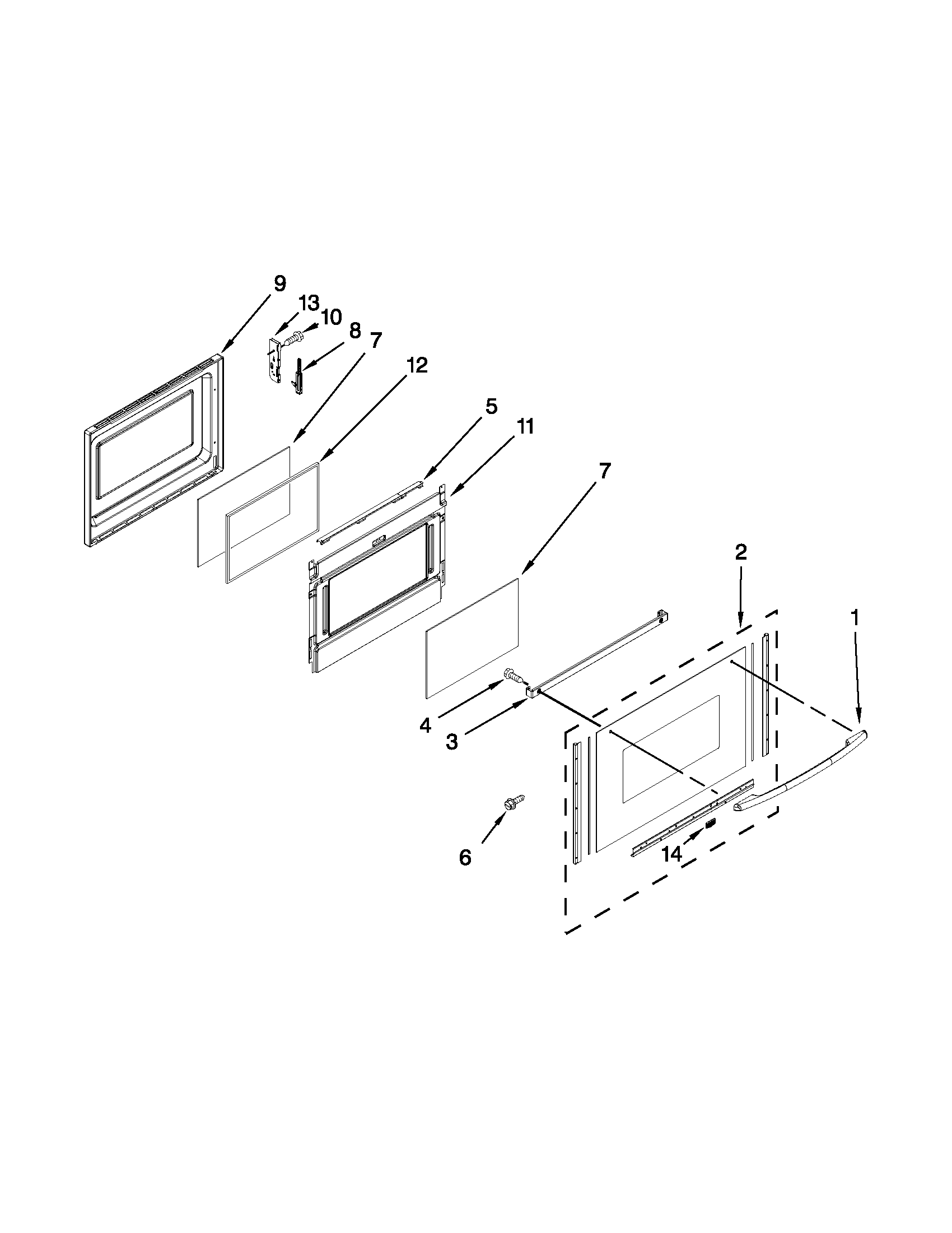 Maytag YMET8665XB02 lower door parts diagram