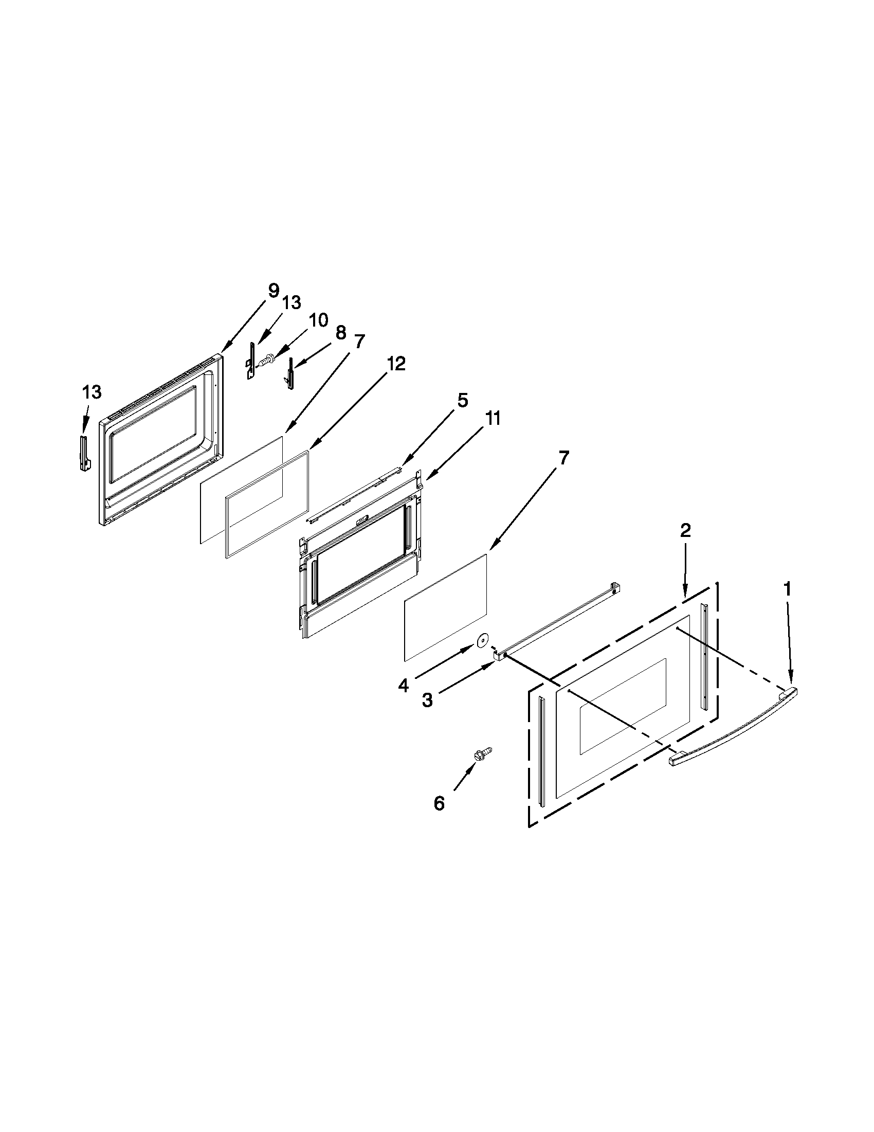 Whirlpool GGG388LXS04 lower door parts diagram