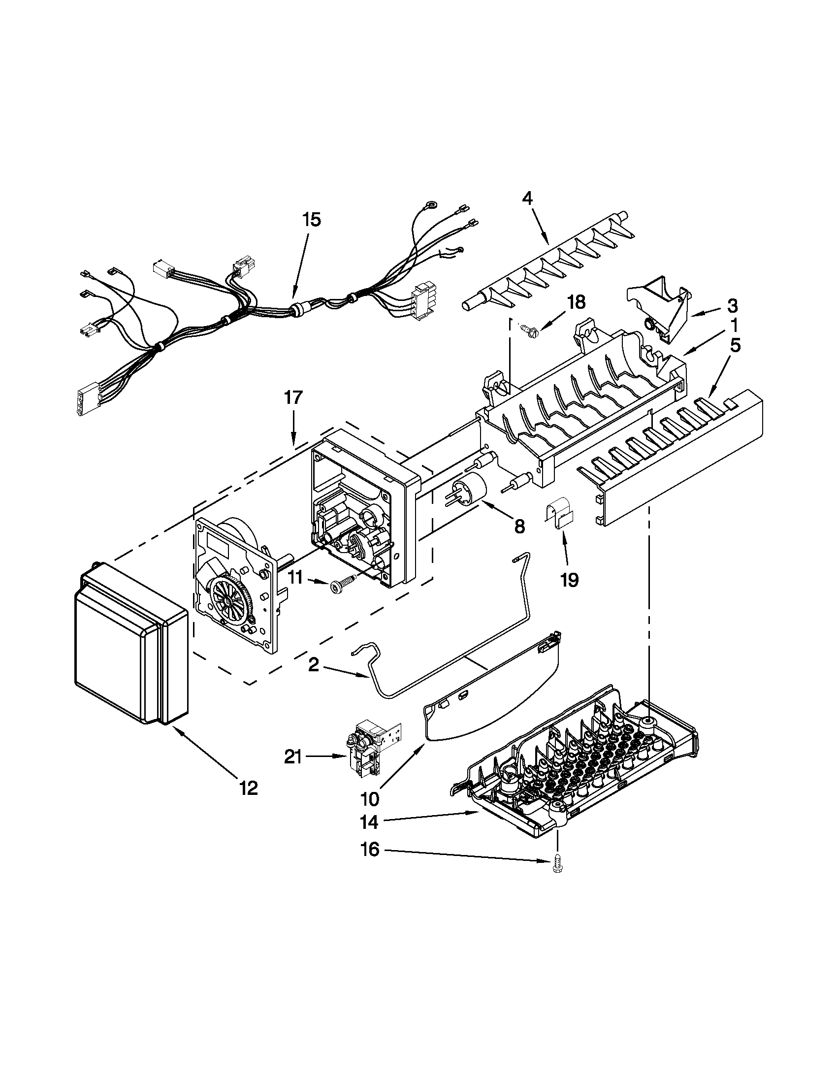 Maytag MFX2570AEW5 icemaker parts diagram
