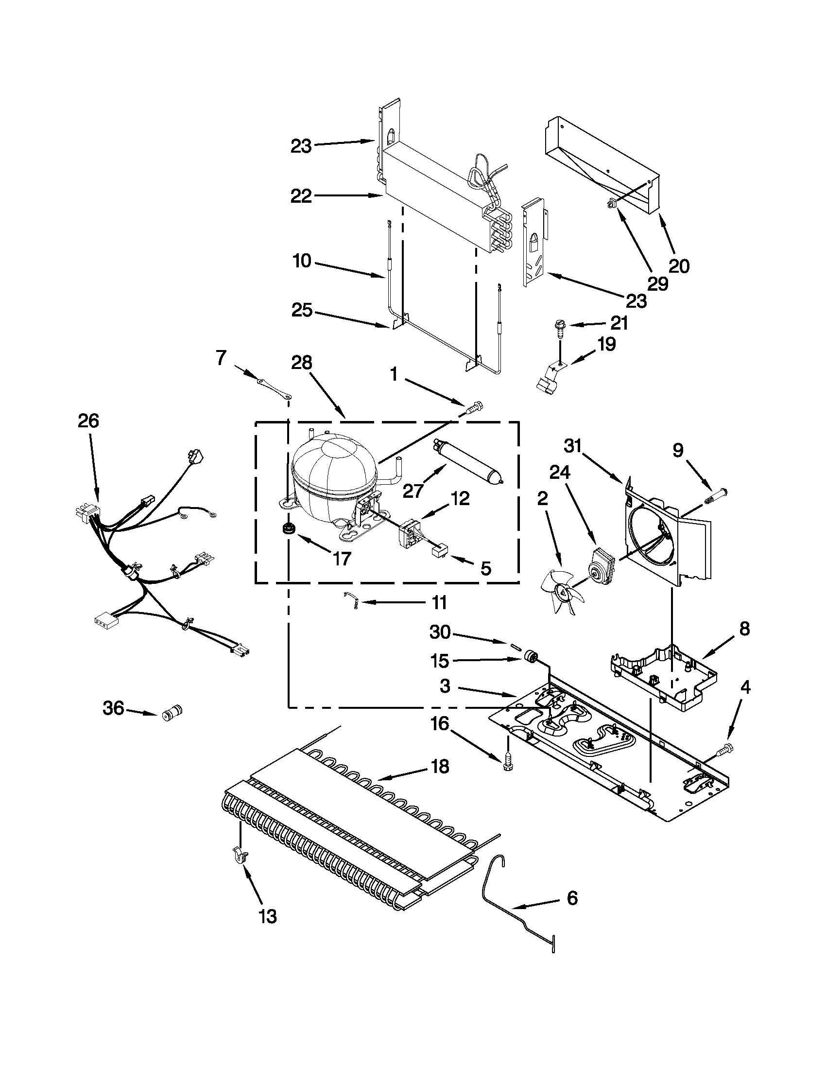 Maytag MFX2570AEW5 unit parts diagram