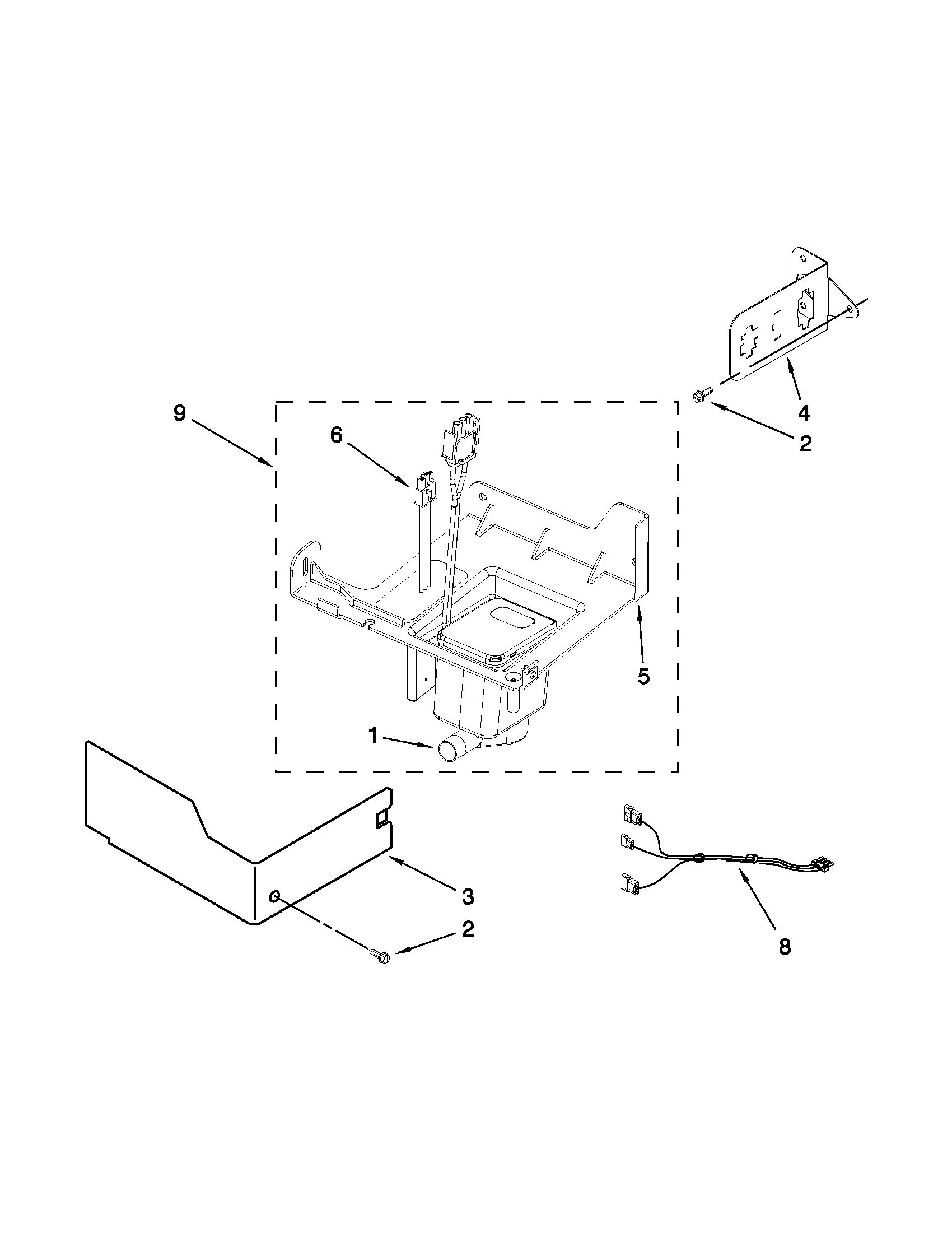 KitchenAid KUIS18NNXW1 pump parts diagram