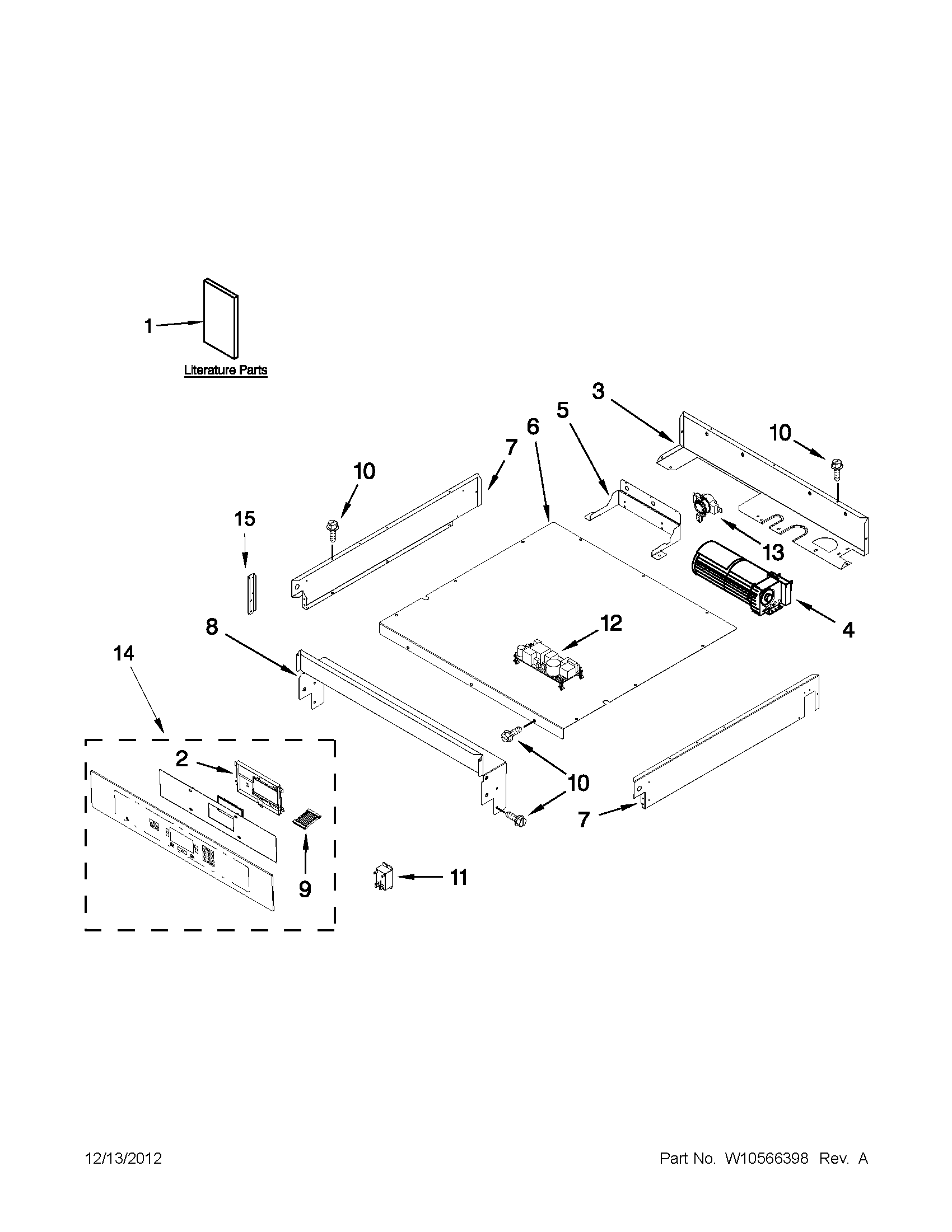 Jenn-Air JJW2430WP02 control panel parts diagram