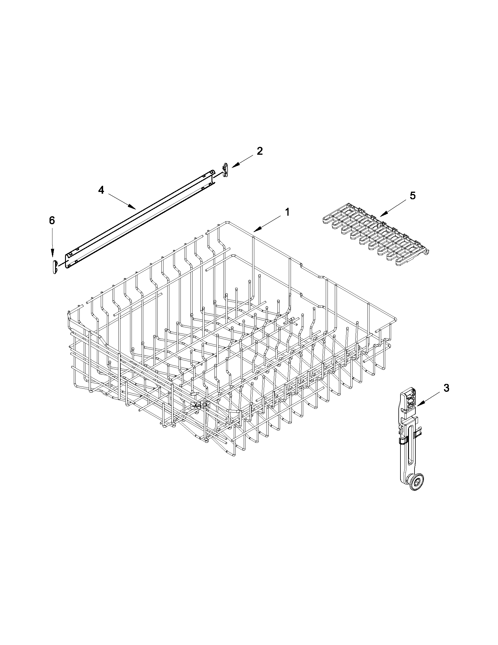 Maytag MDB7749SBM0 upper rack and track parts diagram
