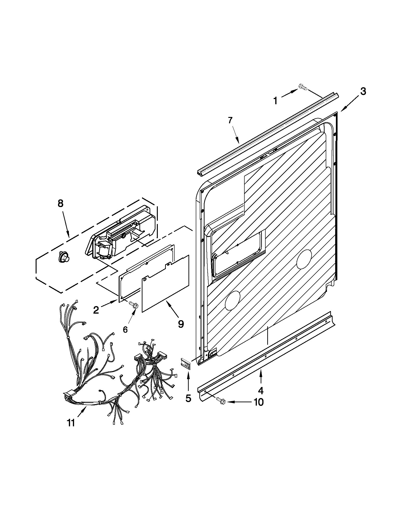 Maytag MDB8949SBW0 inner door parts diagram