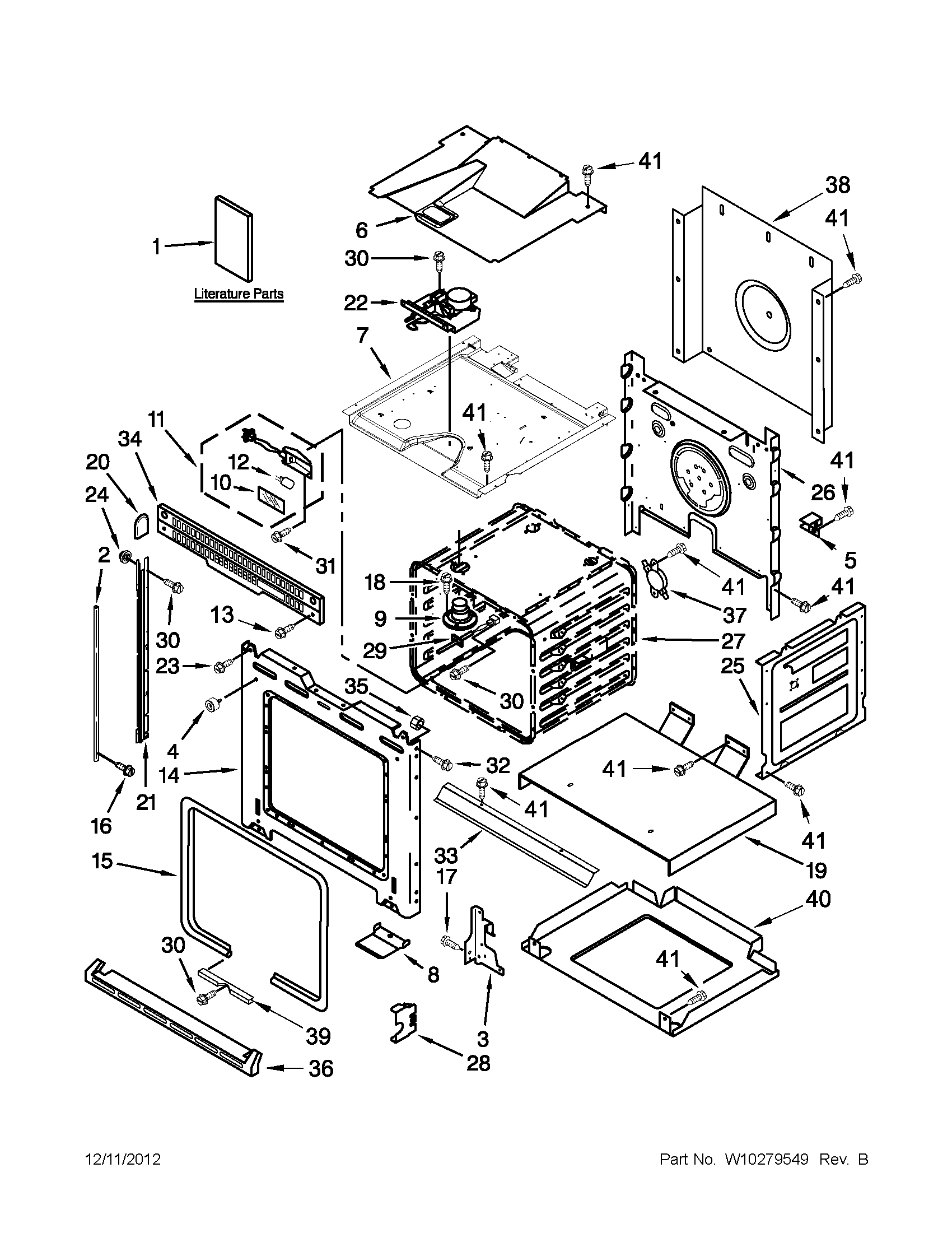 KitchenAid KEBC247VBL02 oven parts diagram