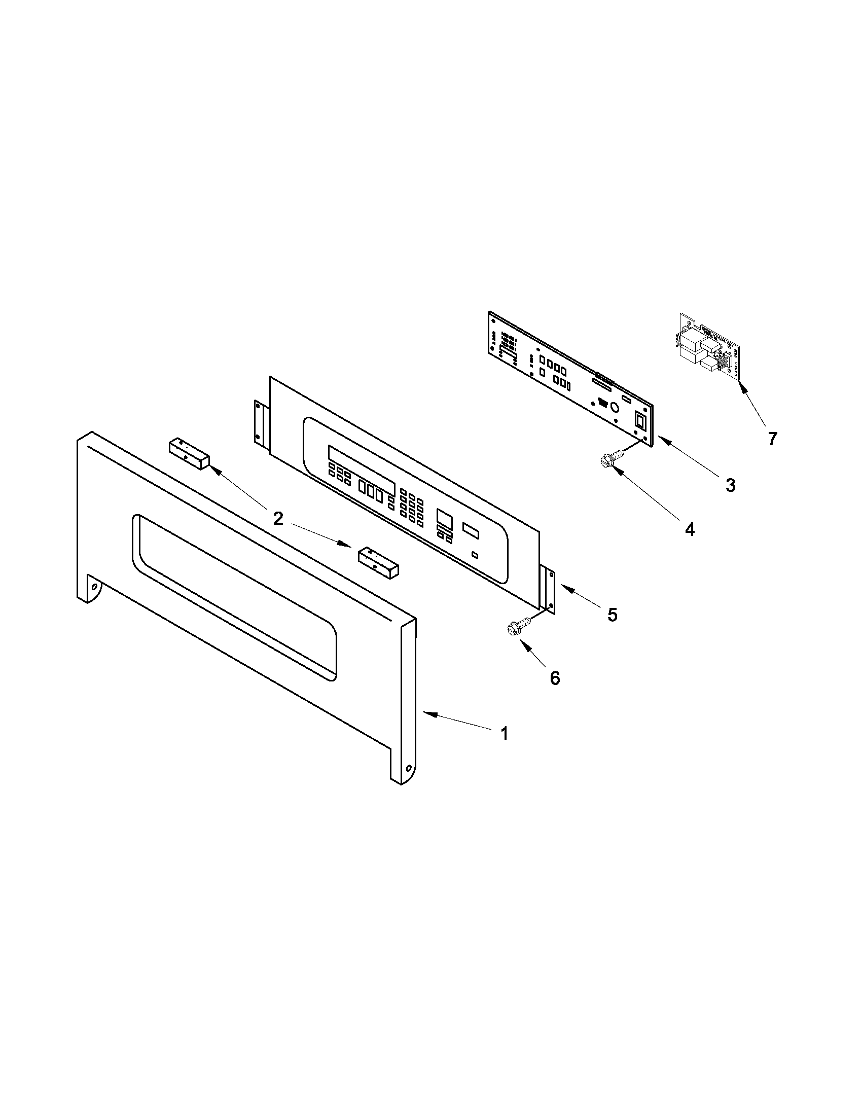 KitchenAid KEBC247VBL02 control panel parts diagram