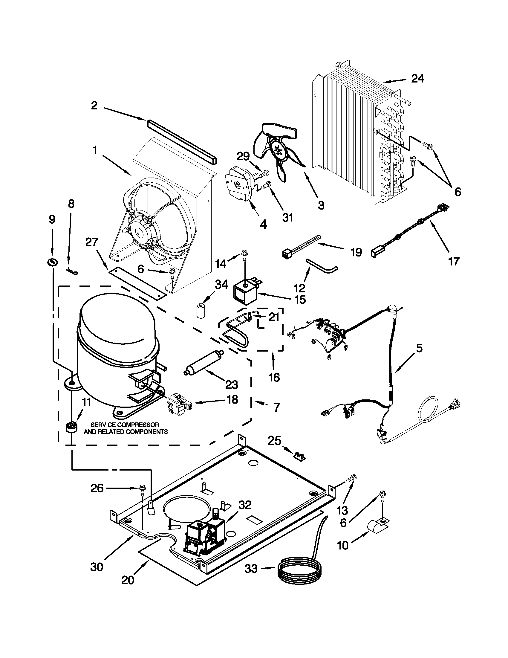 KitchenAid KUIS18PNXW2 unit parts diagram