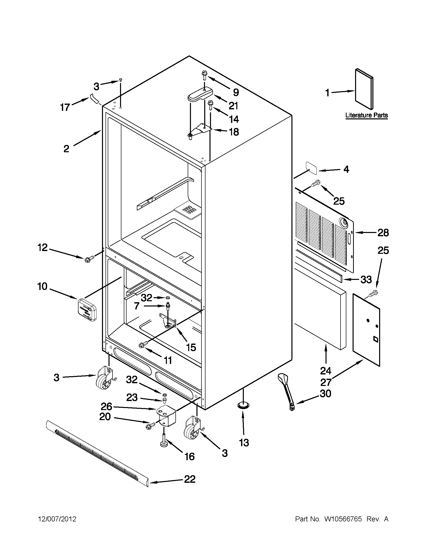 Inglis ITB19440Q03 cabinet parts diagram