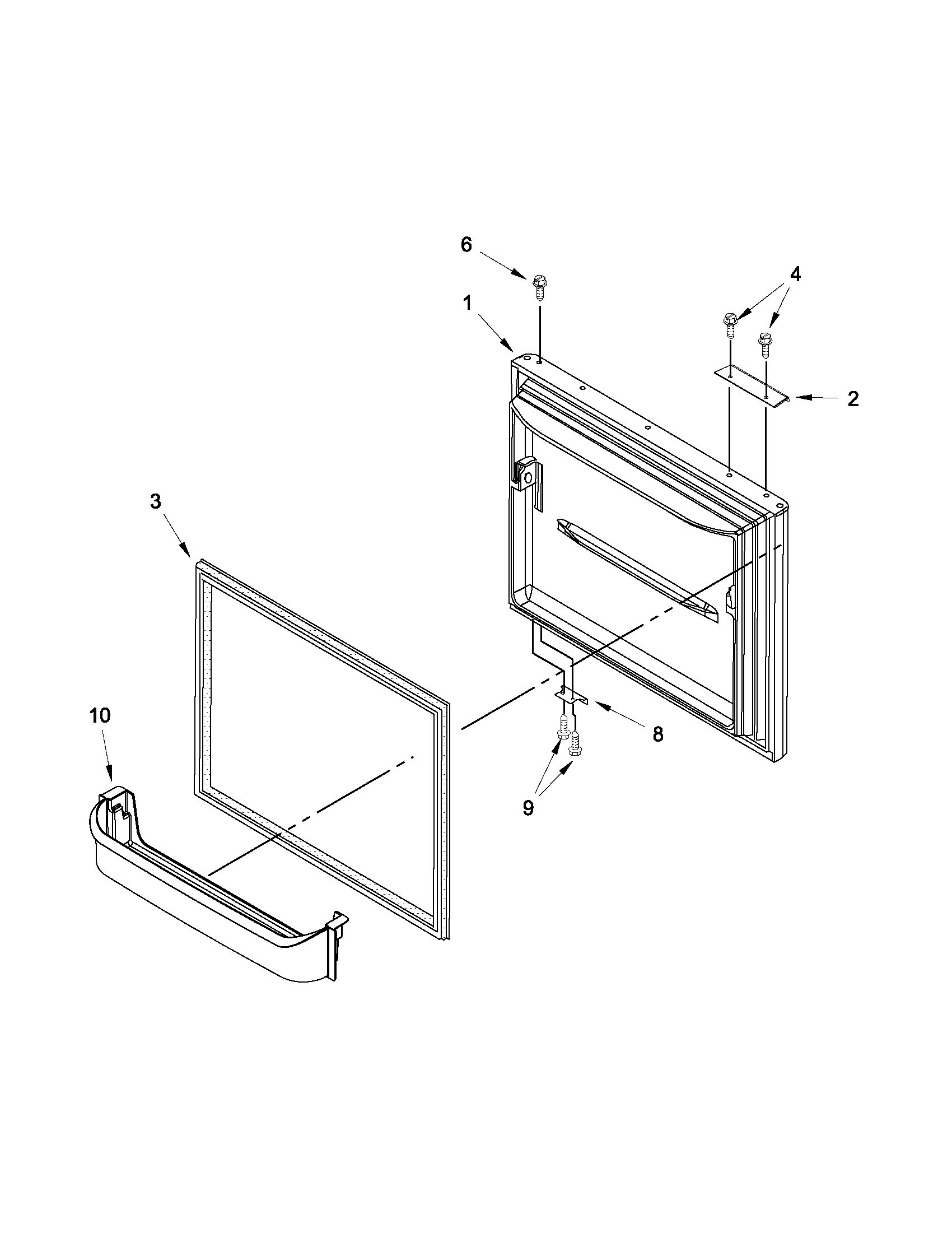 Inglis ITB19440Q03 freezer door diagram