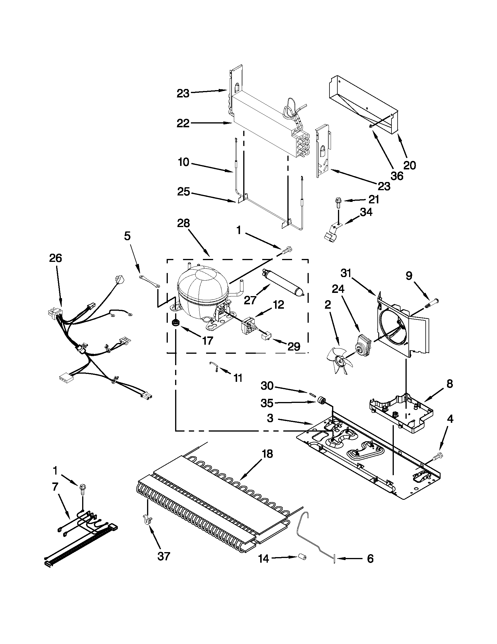Inglis ITB19440Q03 unit parts diagram