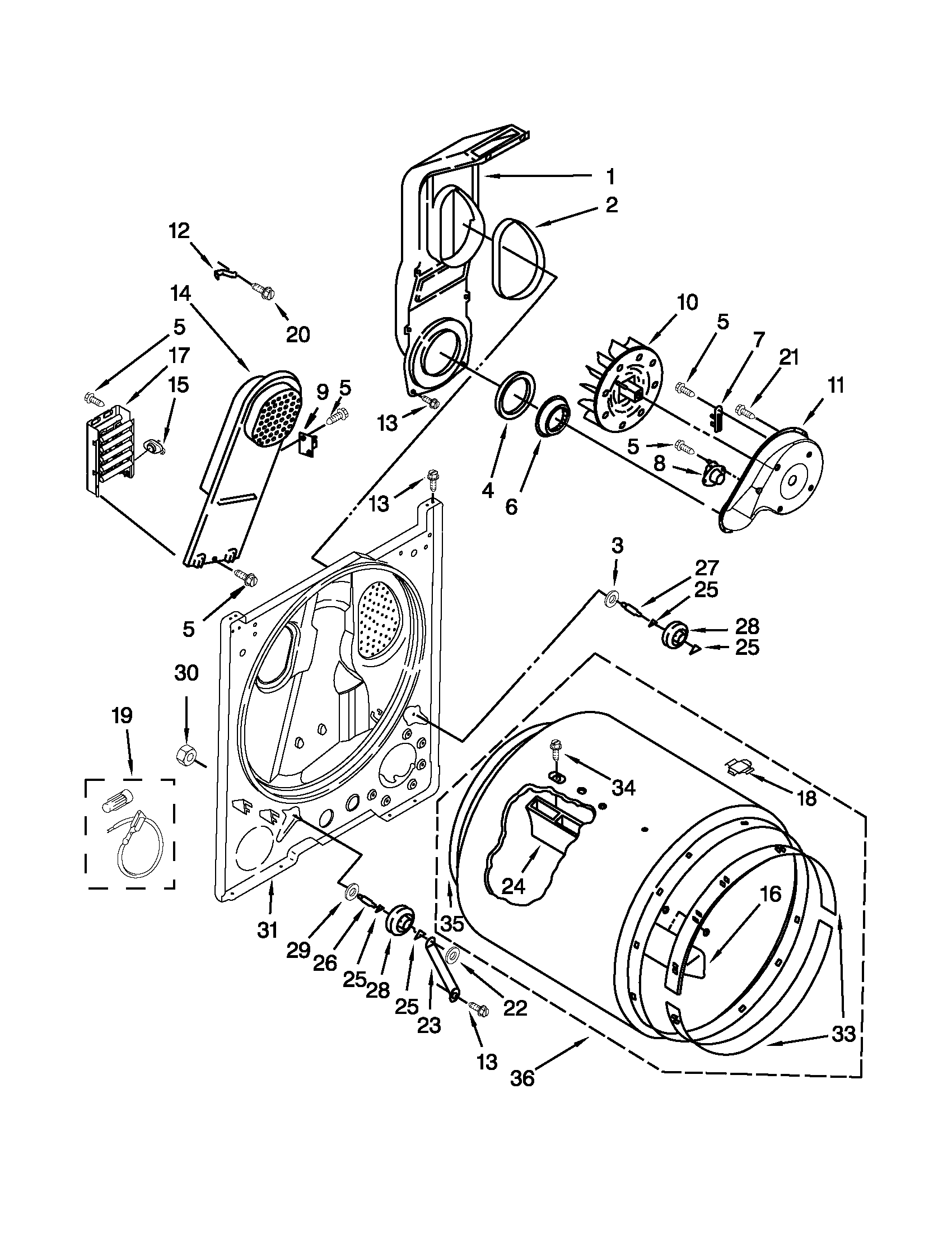 Maytag 4GMEDC100YQ0 bulkhead parts diagram