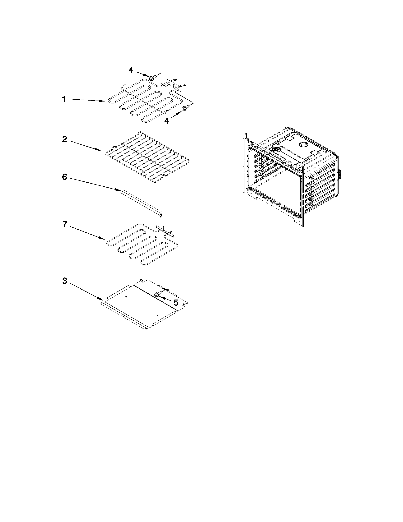 Maytag MEW7627AS01 internal oven parts diagram