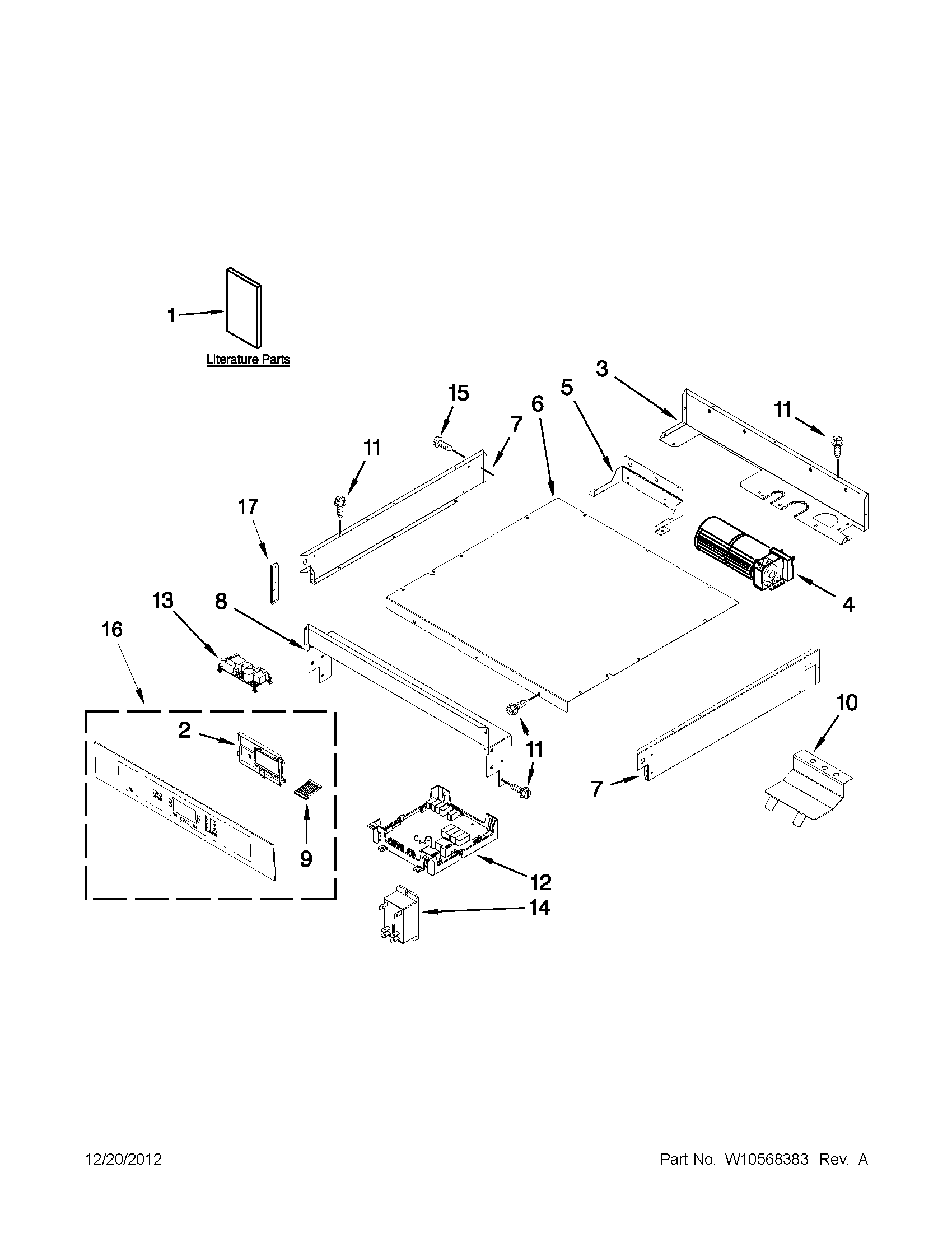 Jenn-Air JJW2830WS02 control panel parts diagram