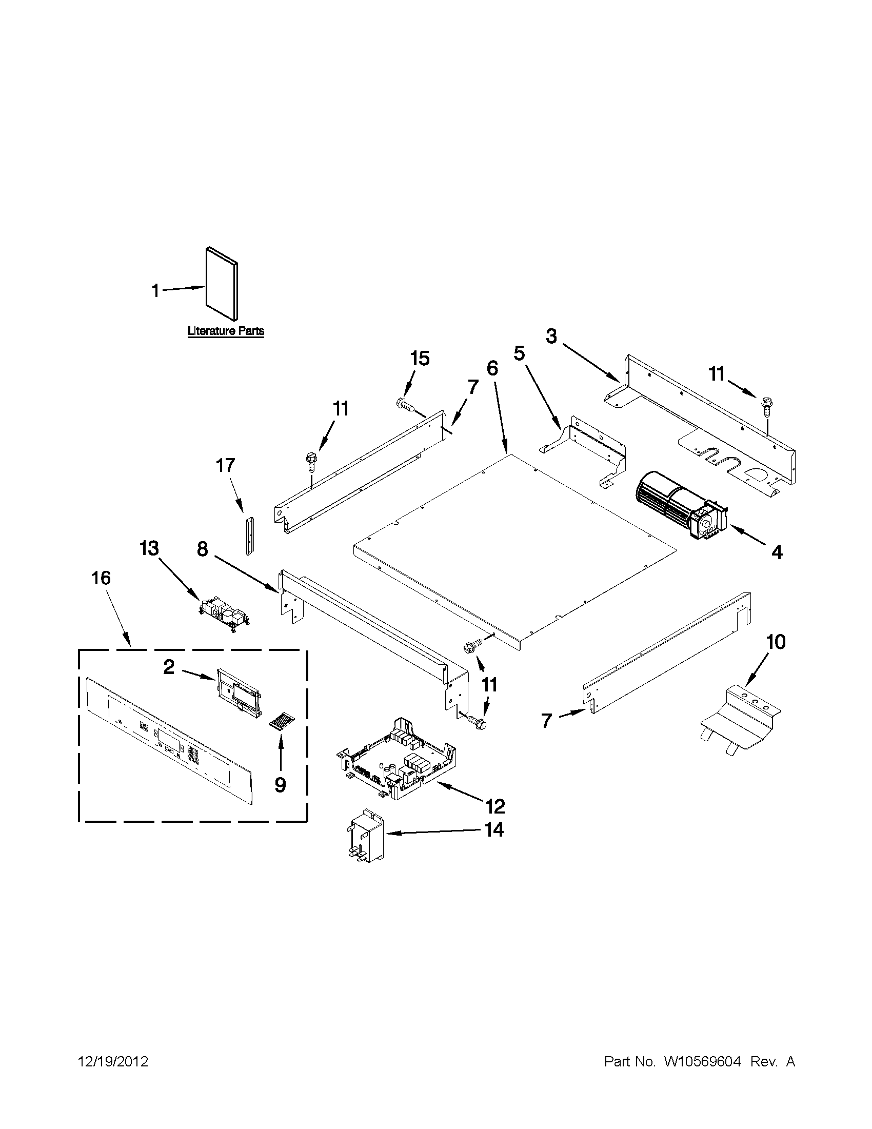 Jenn-Air JJW2830WP02 control panel parts diagram