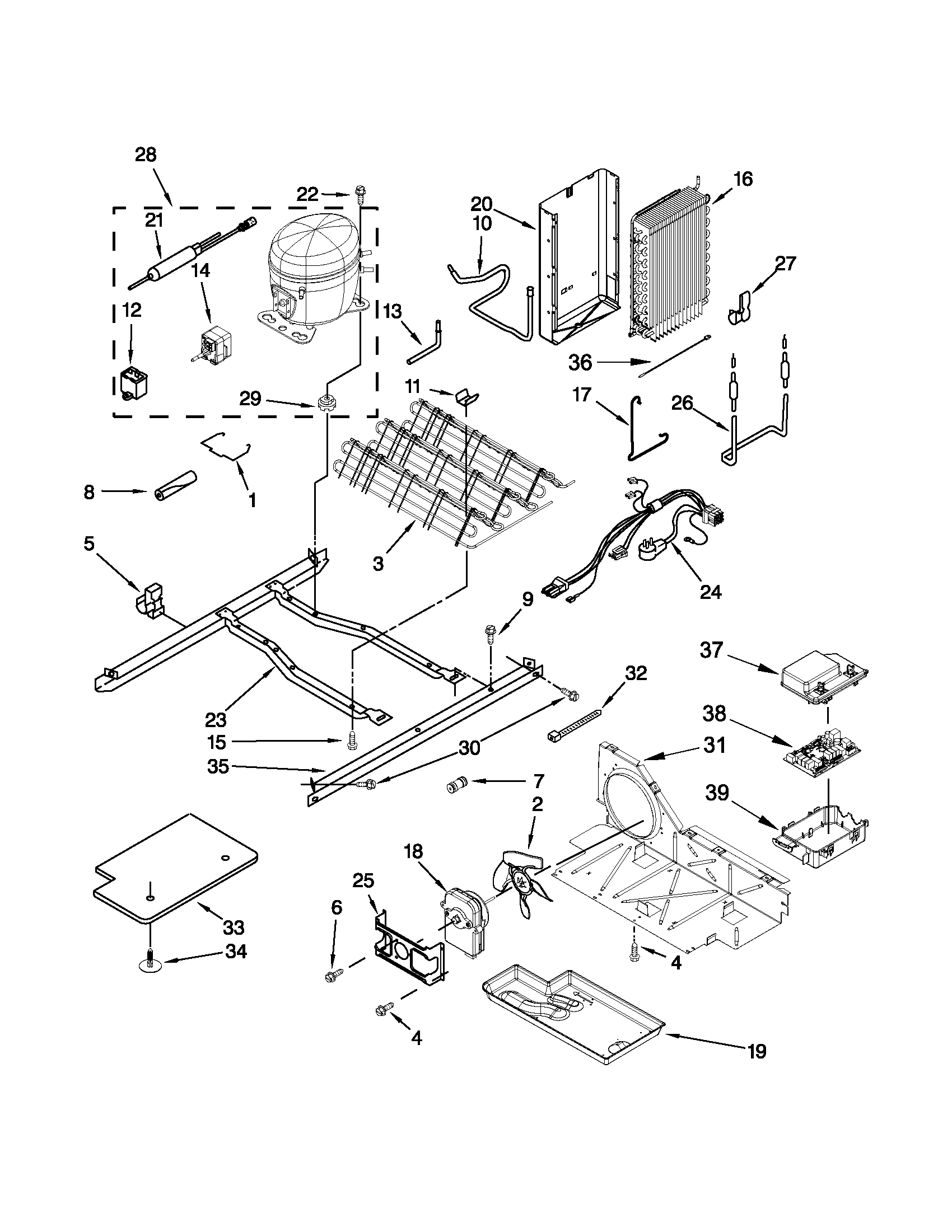Whirlpool WRS346FIAM00 unit parts diagram