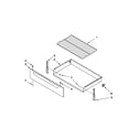Amana YACR4330BCW0 drawer & broiler parts diagram