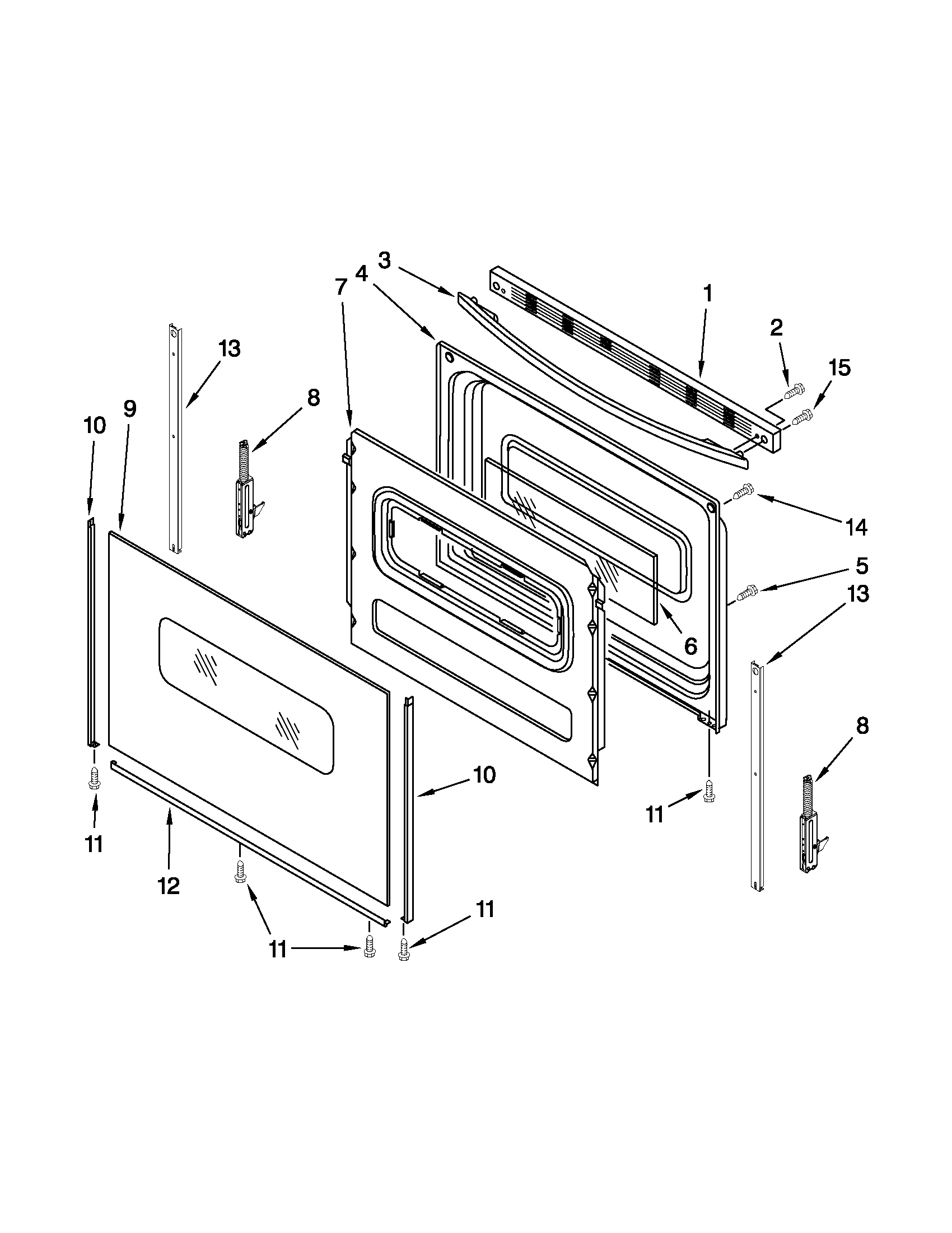 Amana YACR4330BCW0 door parts diagram