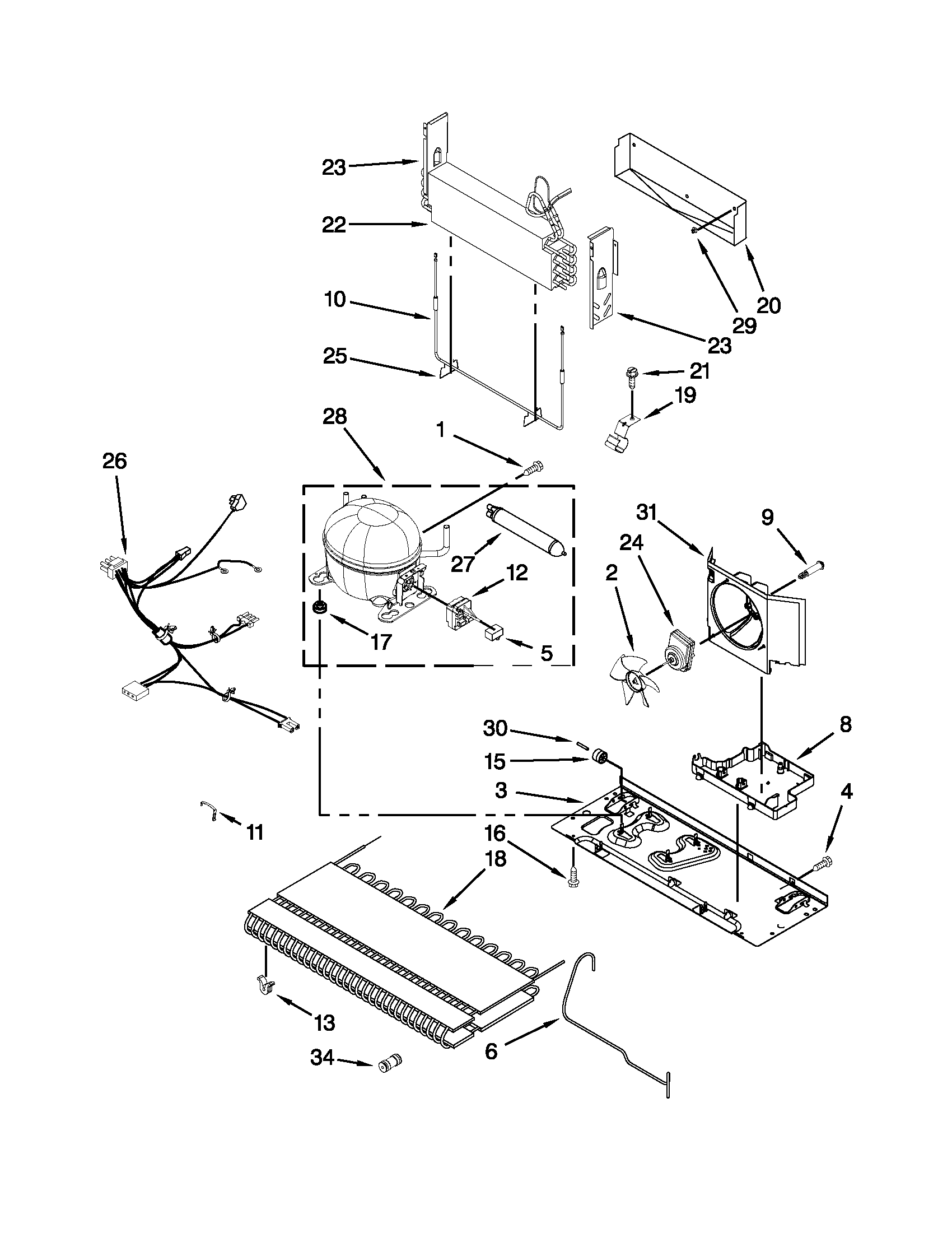 Whirlpool GI6FARXXY08 unit parts diagram