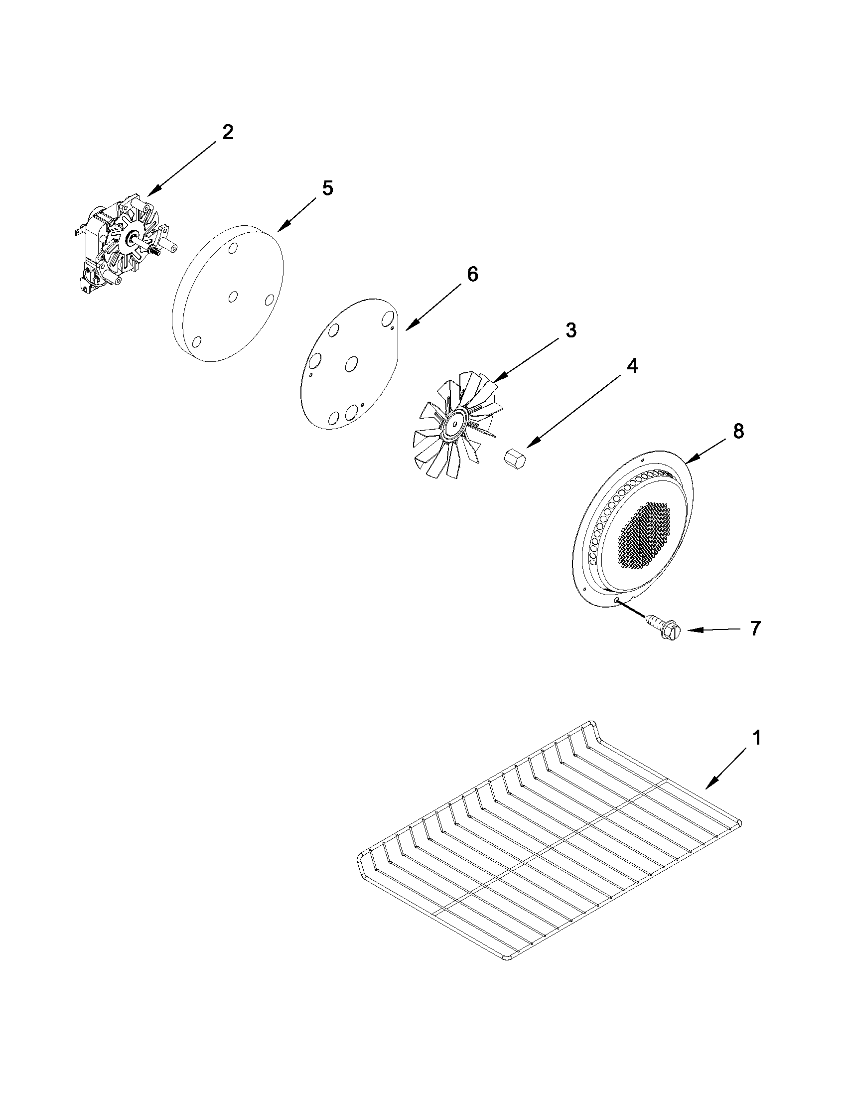 Whirlpool GGG390LXQ05 internal oven parts diagram