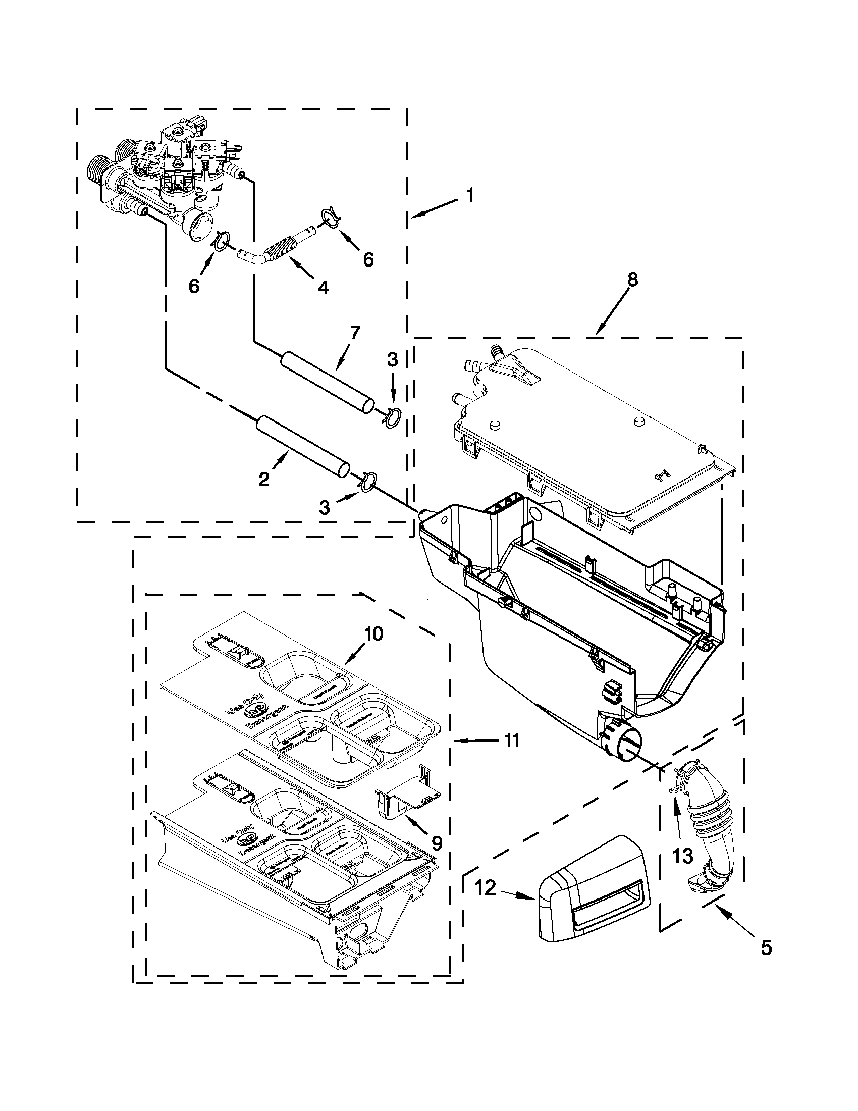 Maytag MHW6000AG0 dispenser parts diagram