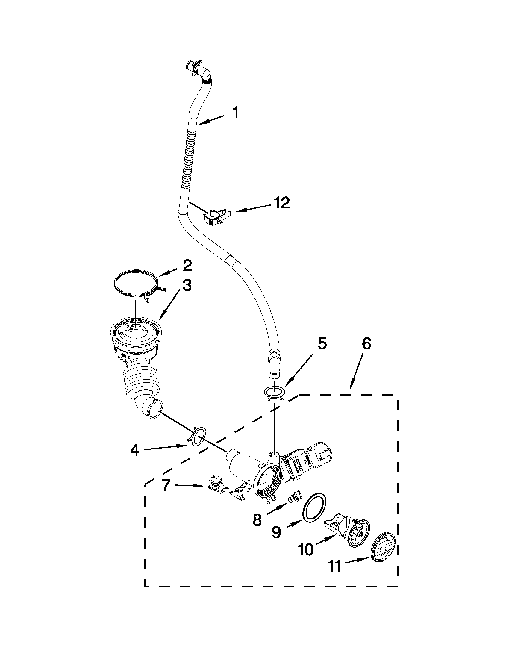 Maytag MHW6000AG0 pump parts diagram