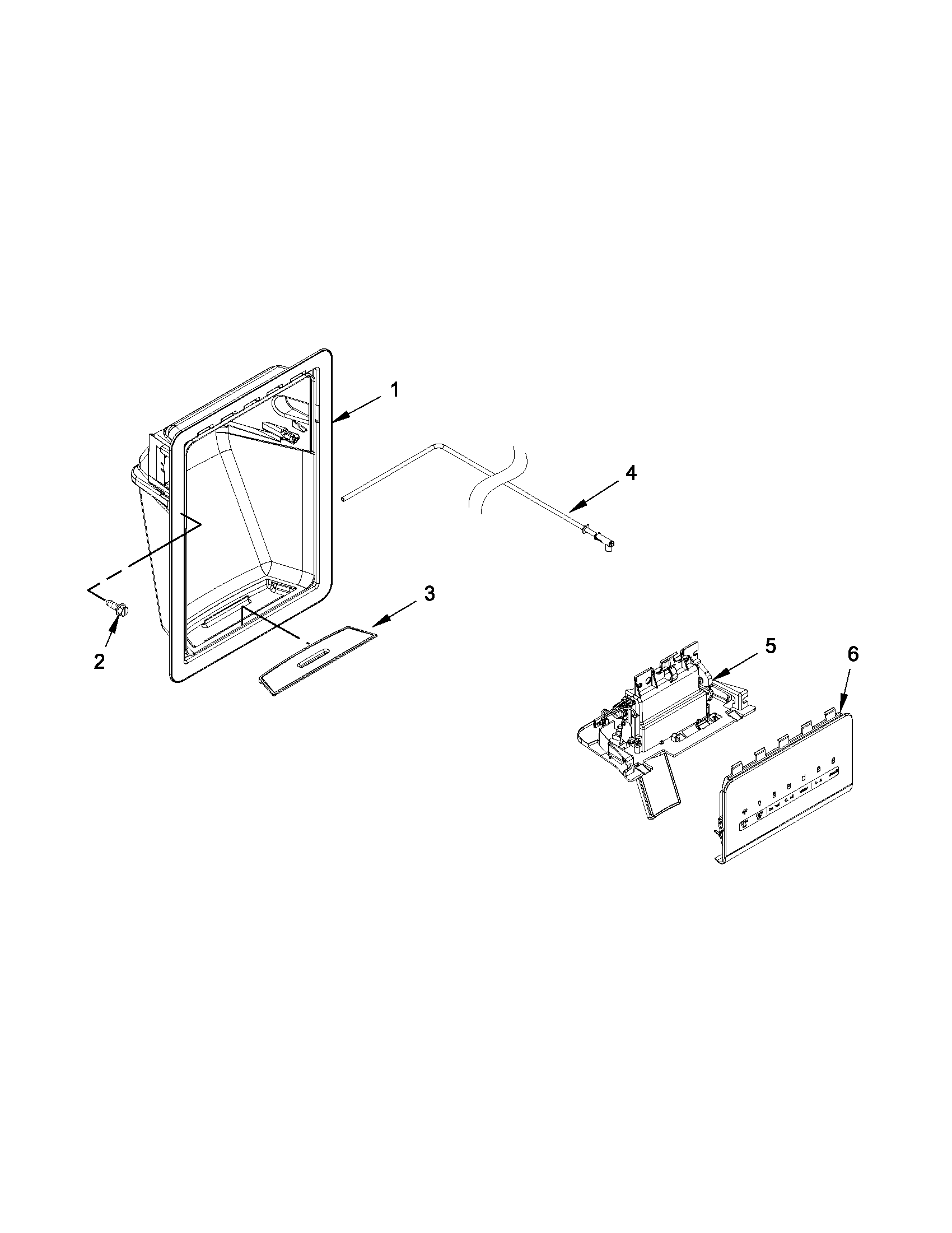 Maytag MSF22D4XAB00 dispenser parts diagram