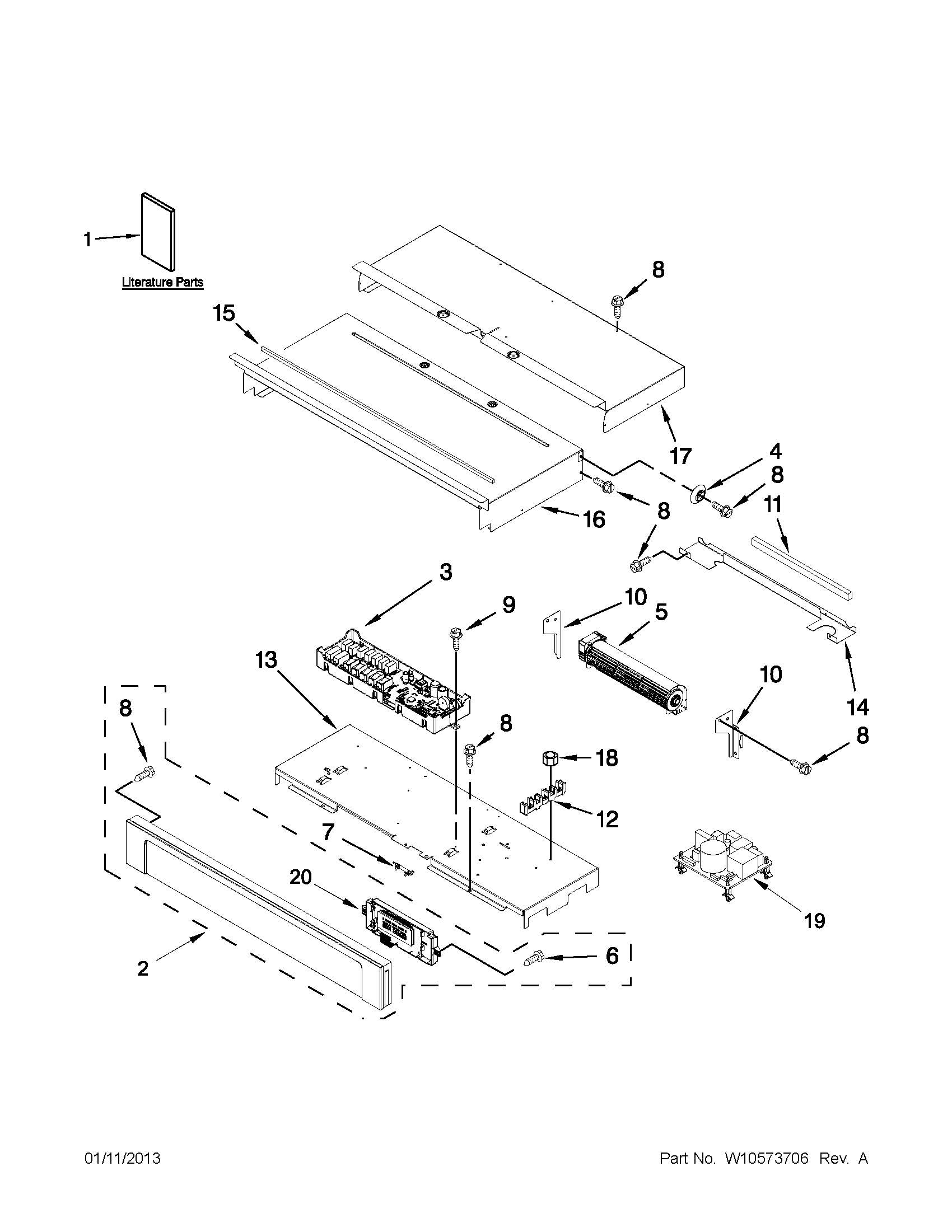 Maytag MEW9530AS01 control panel parts diagram