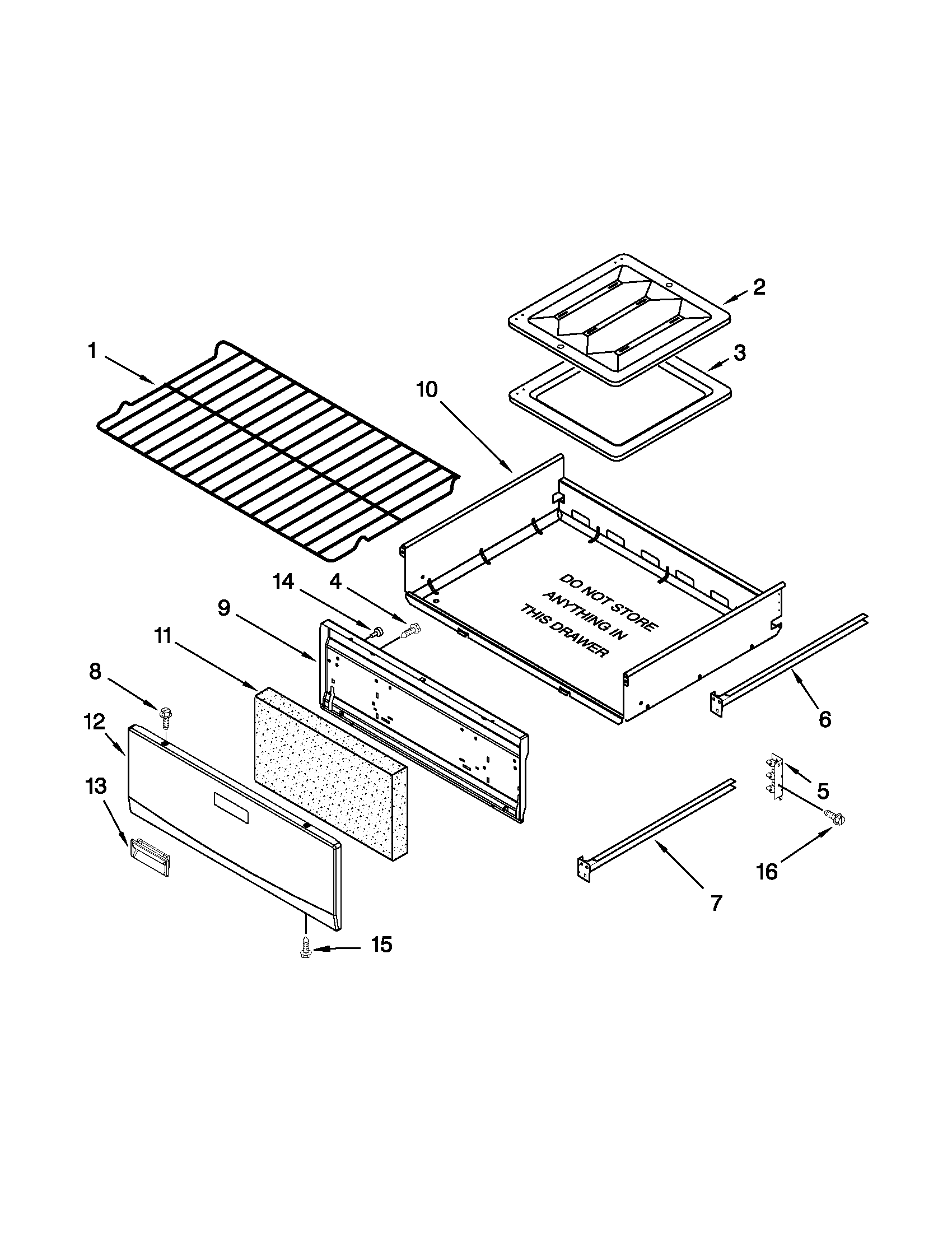 Amana AGR4433XDW1 oven and broiler parts diagram