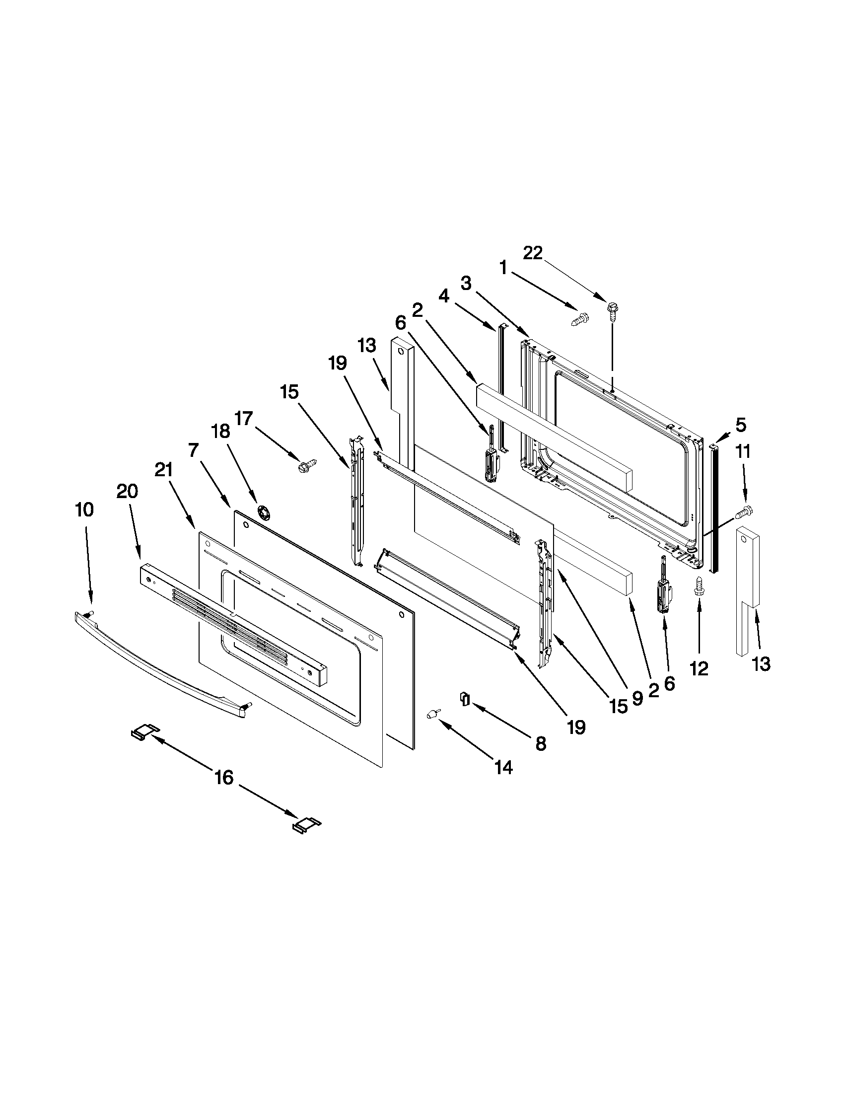 Amana AGR4433XDW1 door parts diagram