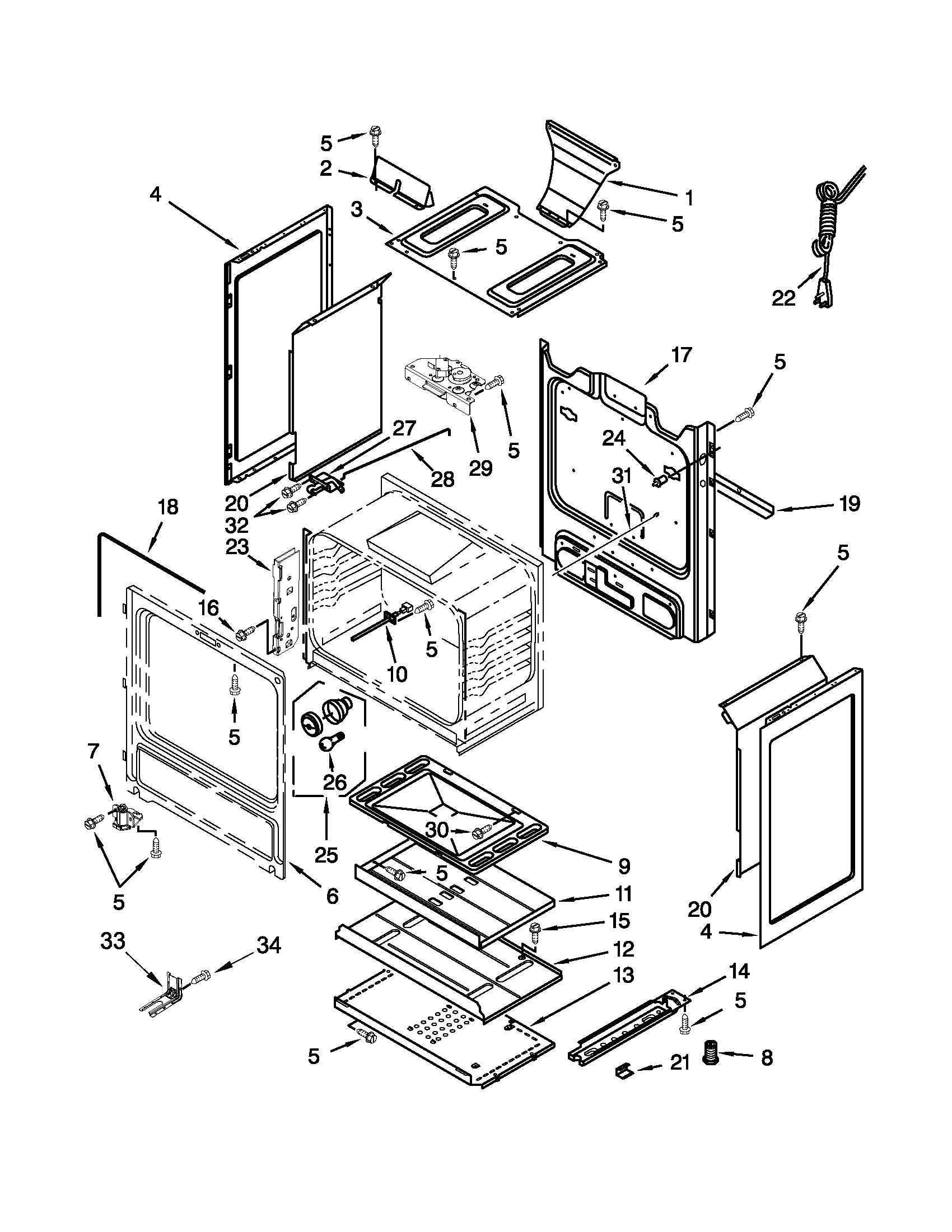 Amana AGR5844VDS5 chassis parts diagram