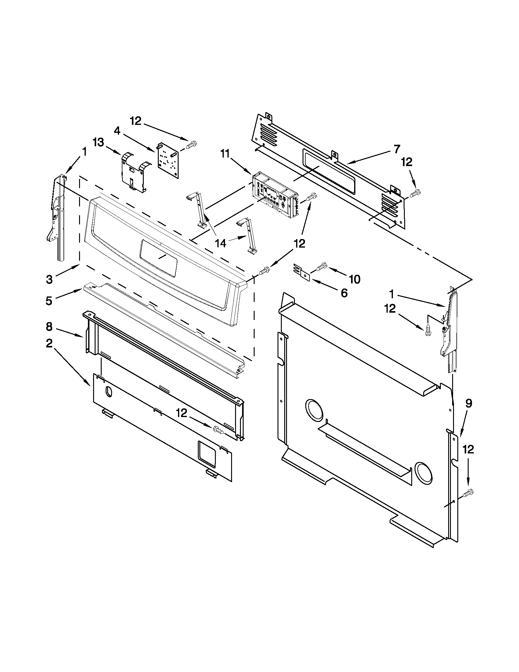 Ikea IGS426AS0 control panel parts diagram