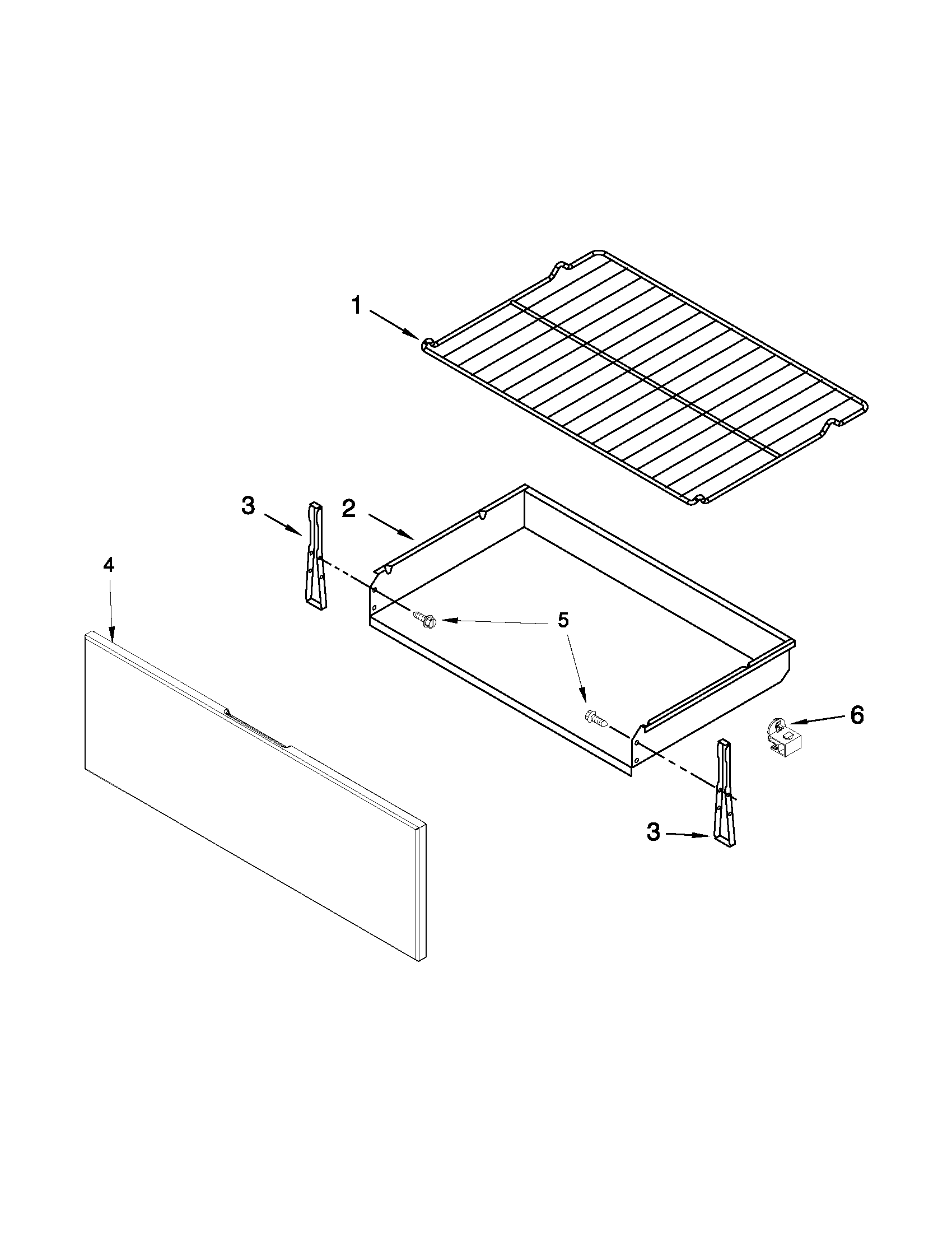 Ikea IGS426AS0 drawer & broiler parts diagram