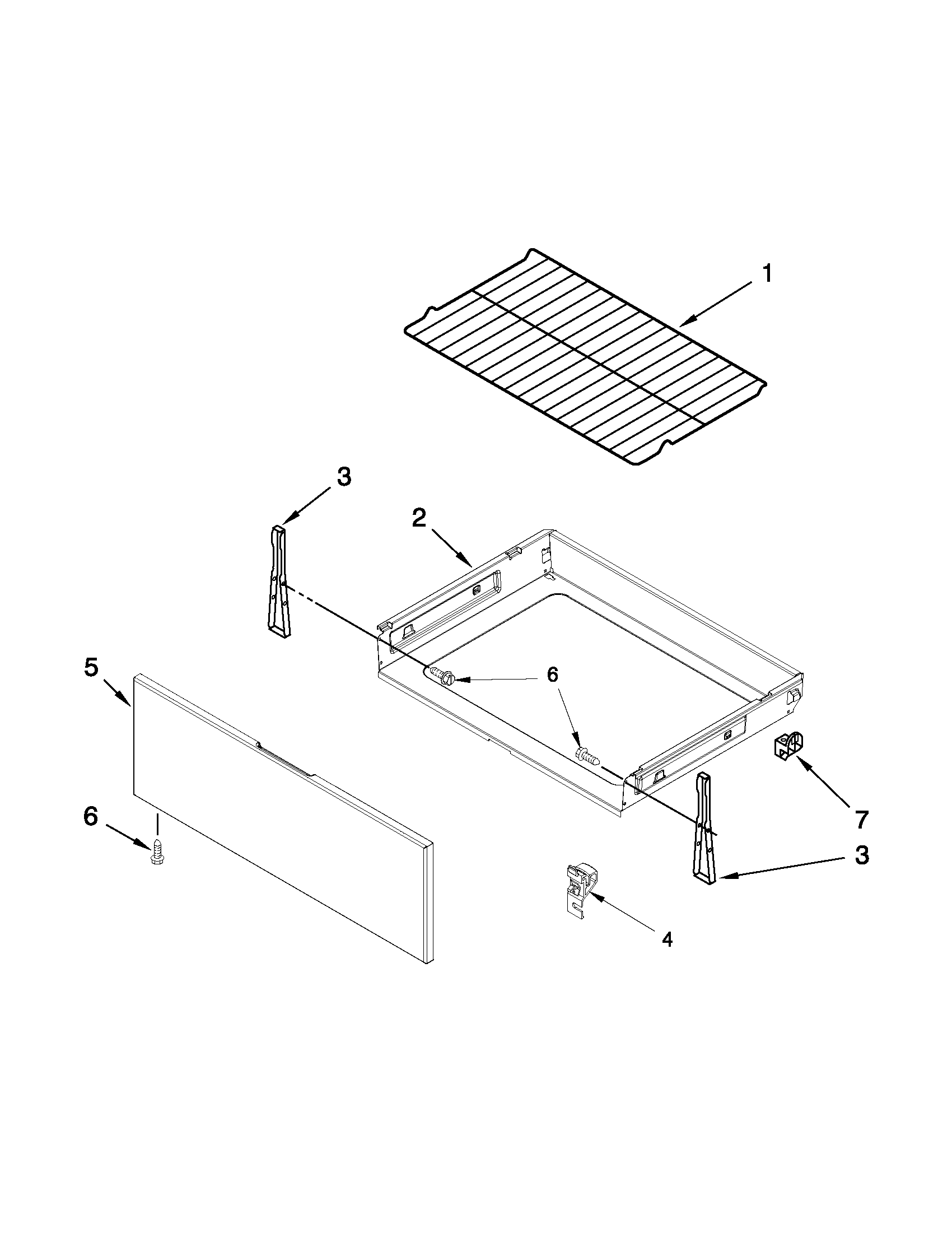 Ikea IES426AS0 drawer & broiler parts diagram