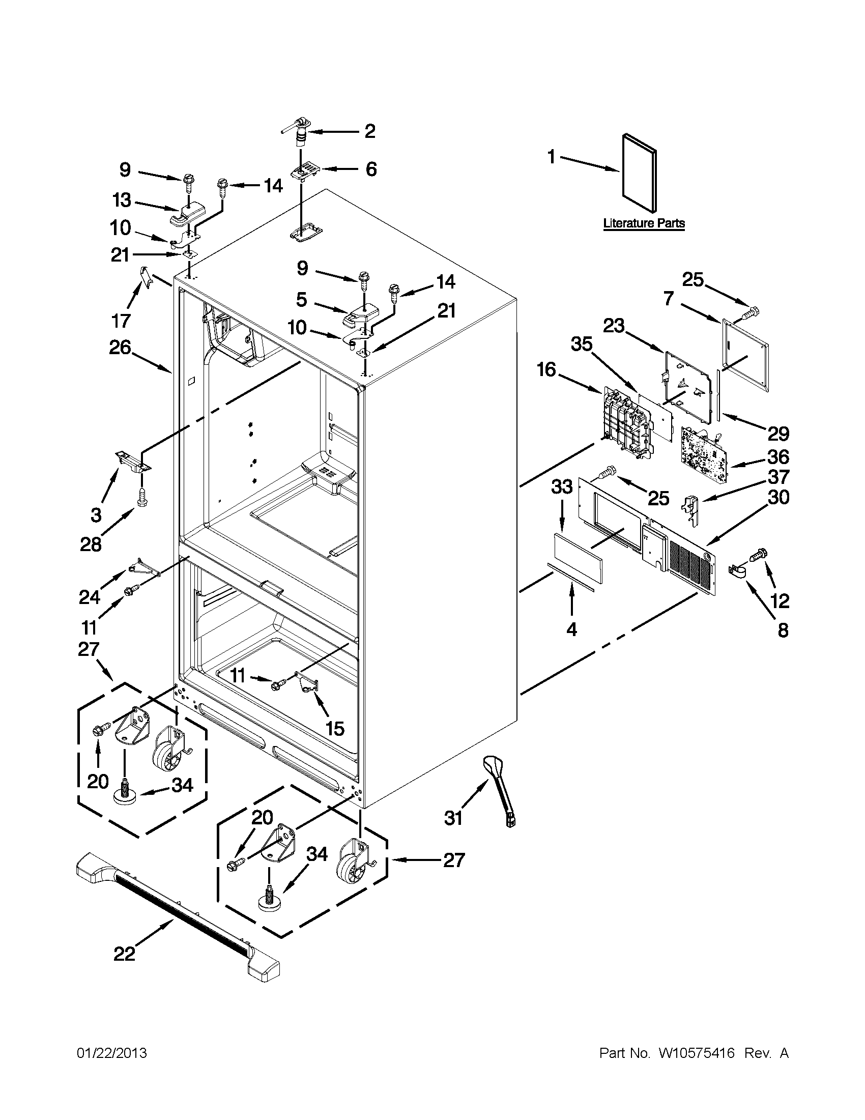 Maytag MFI2665XEM8 cabinet parts diagram