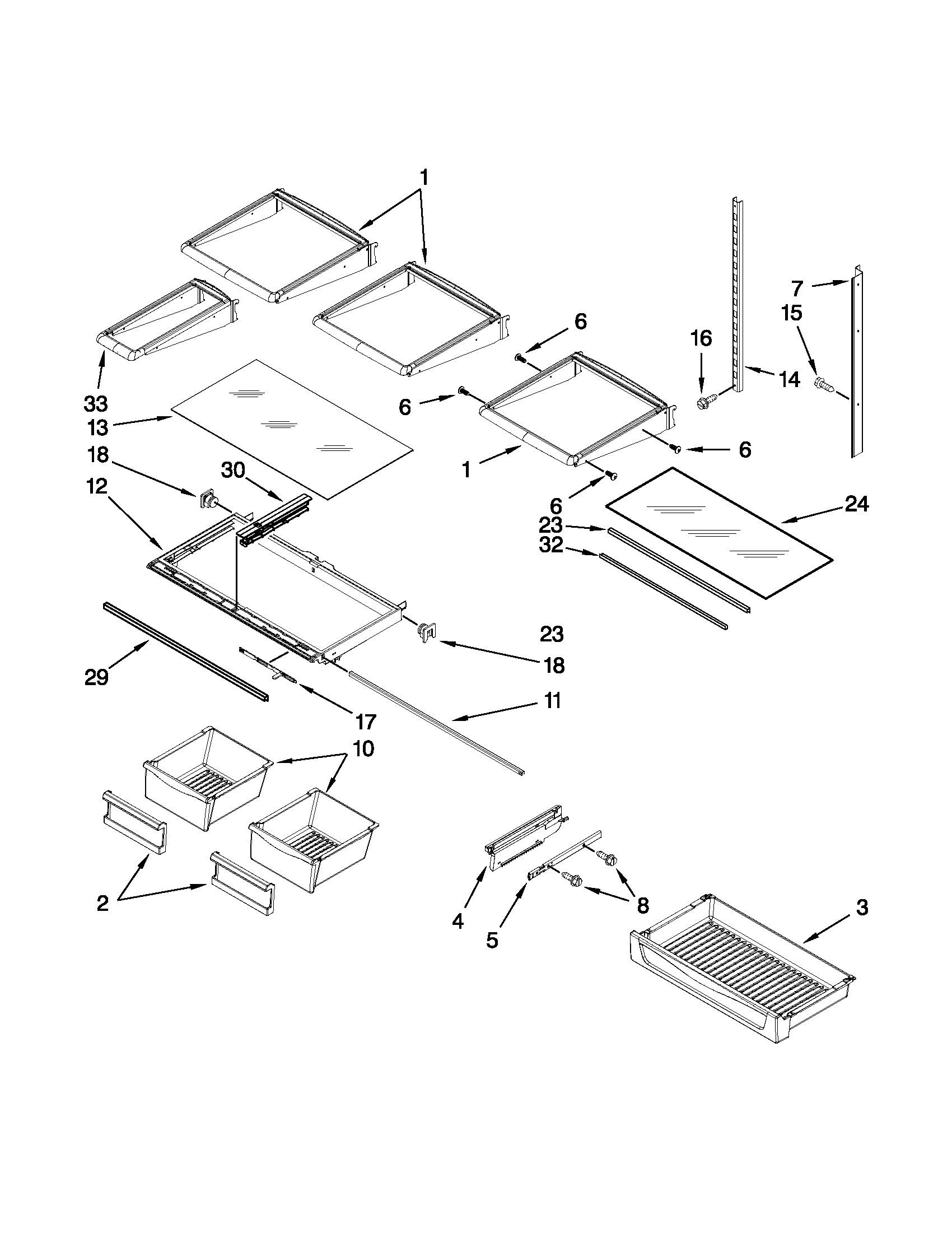 Maytag MFI2665XEM8 shelf parts diagram