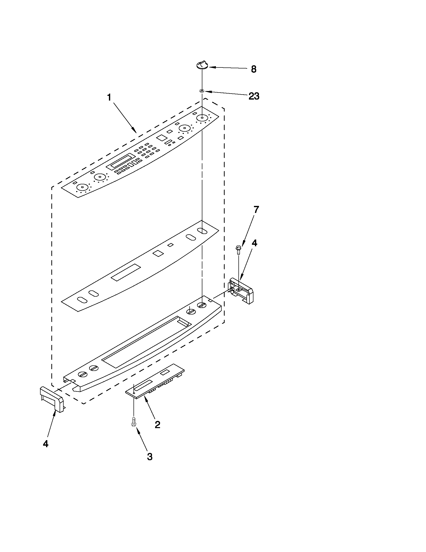 KitchenAid YKGST307HS1 control panel parts diagram
