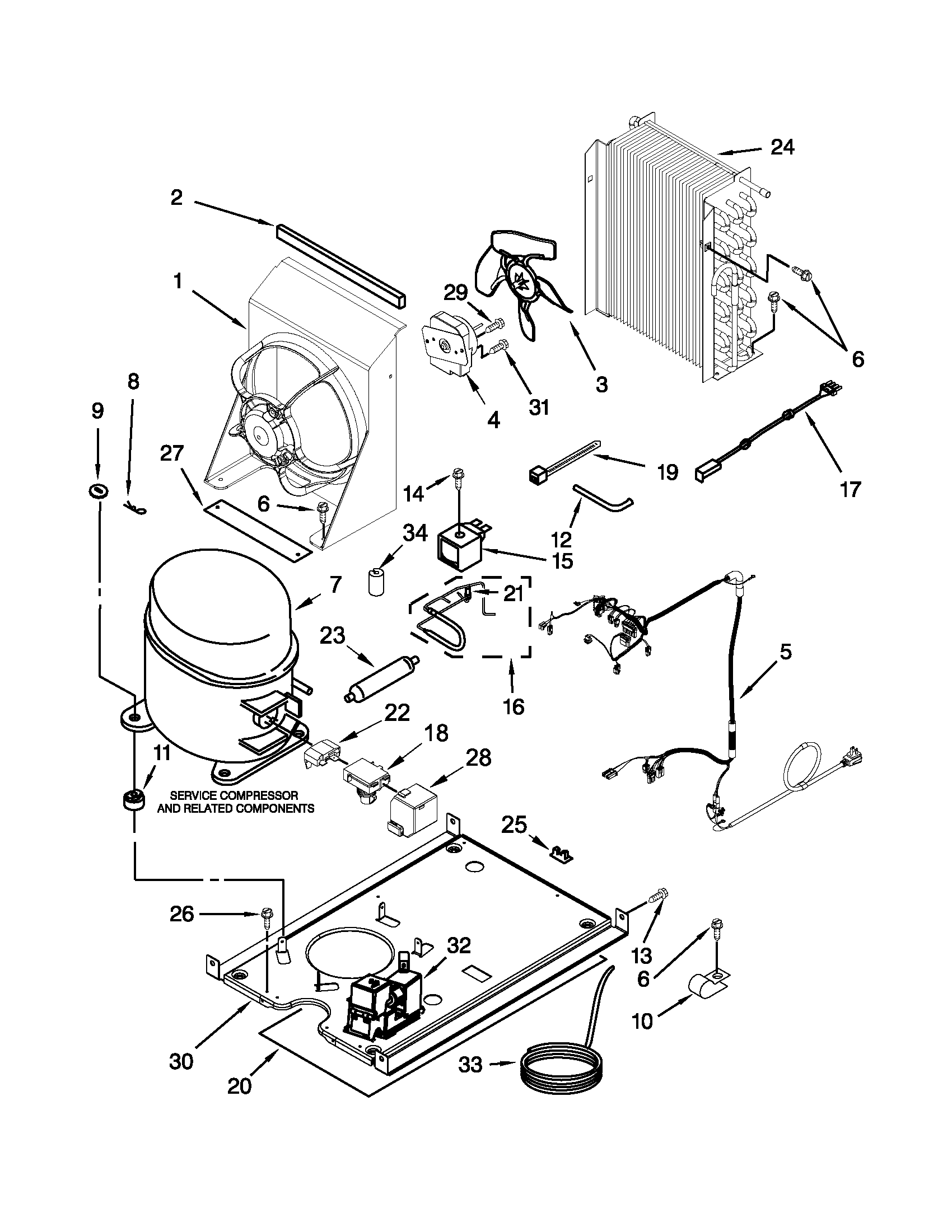 KitchenAid KUIC18NNXS2 unit parts diagram