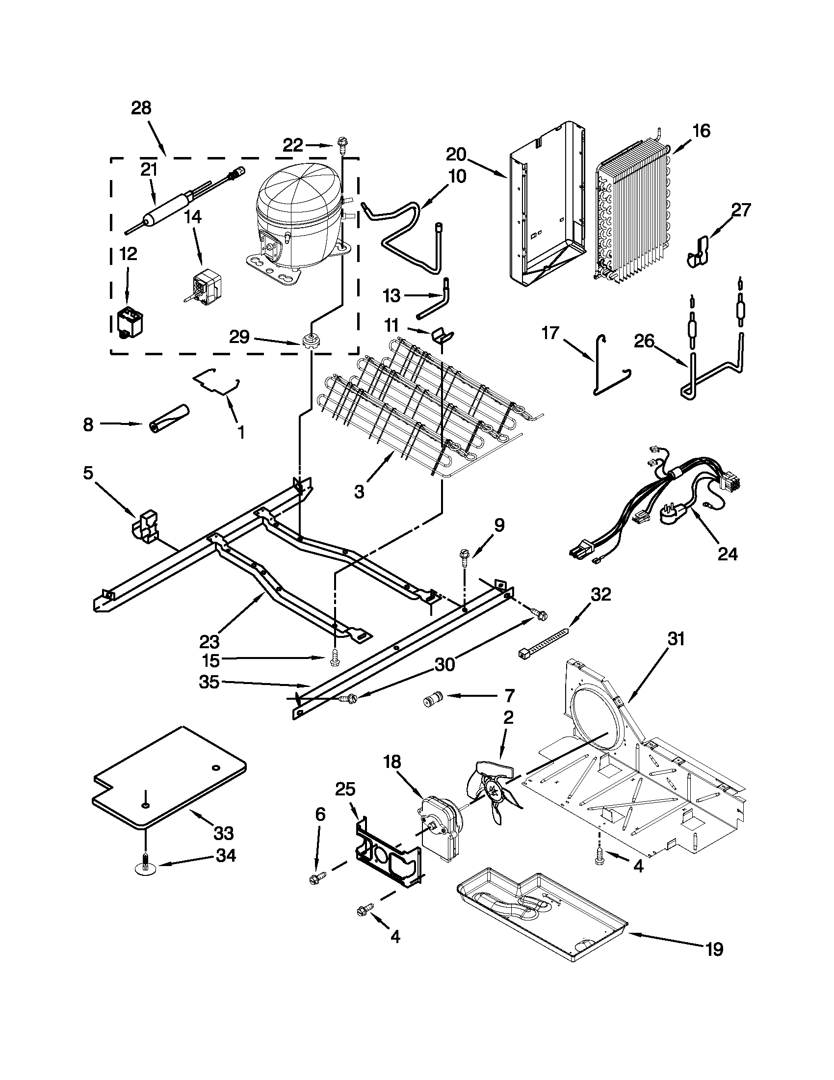 Amana ASD2575BRW00 unit parts diagram
