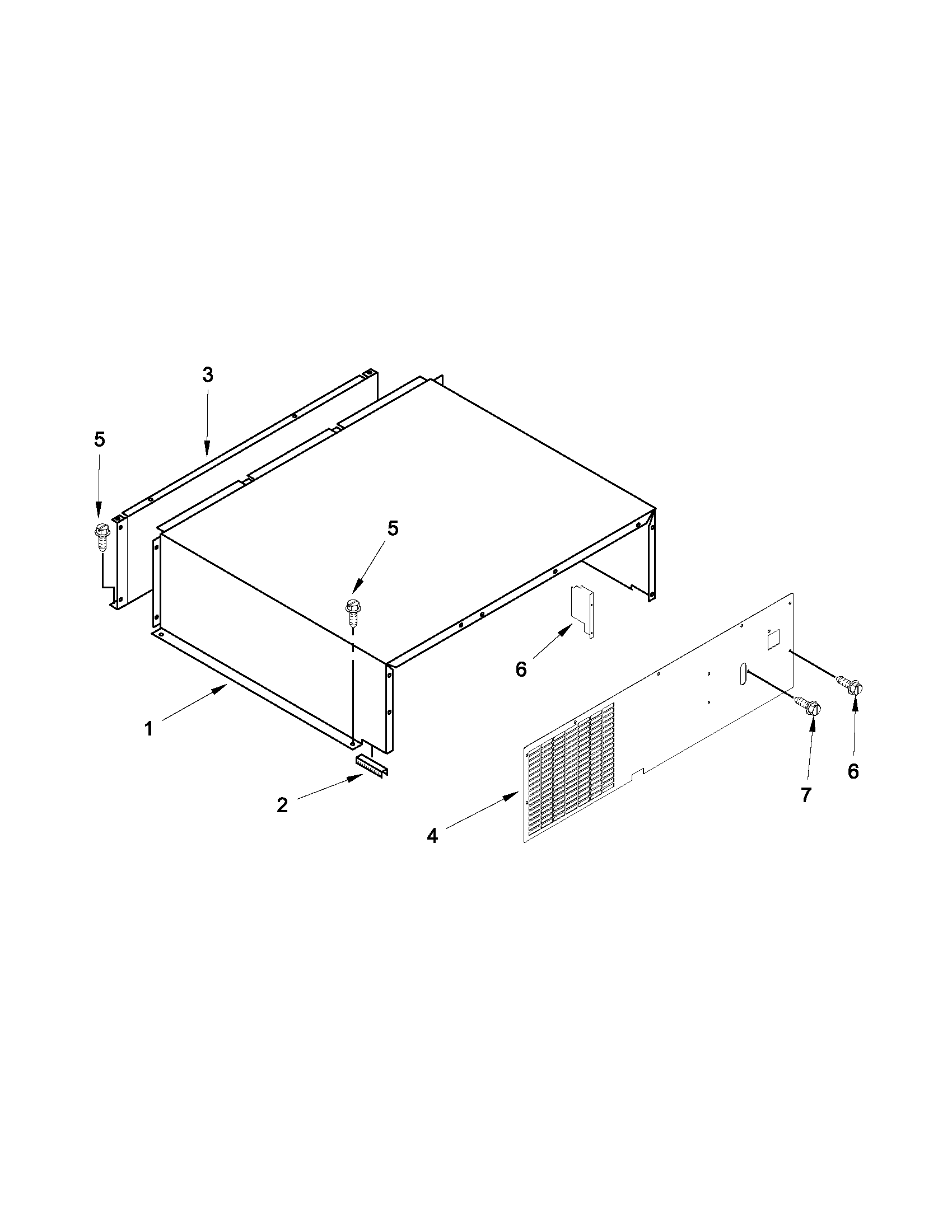 Jenn-Air JF42NXFXDW04 top grille & unit cover diagram