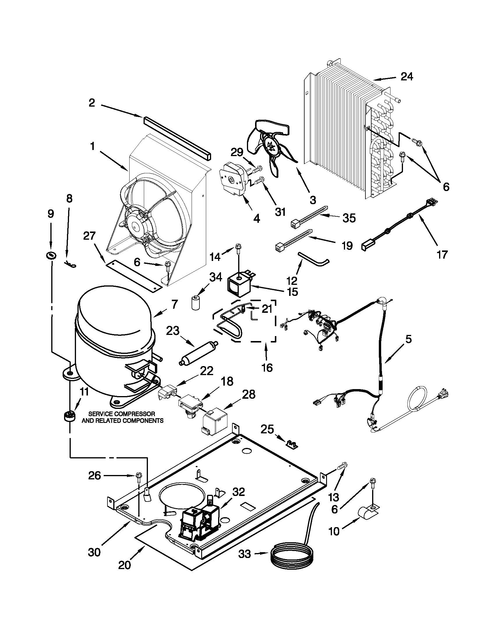 KitchenAid KUIC18PNXS3 unit parts diagram