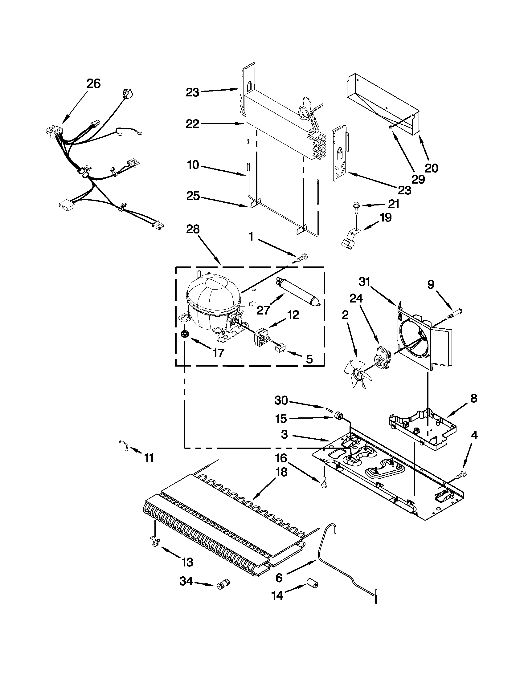 Whirlpool GI6FARXXF06 unit parts diagram