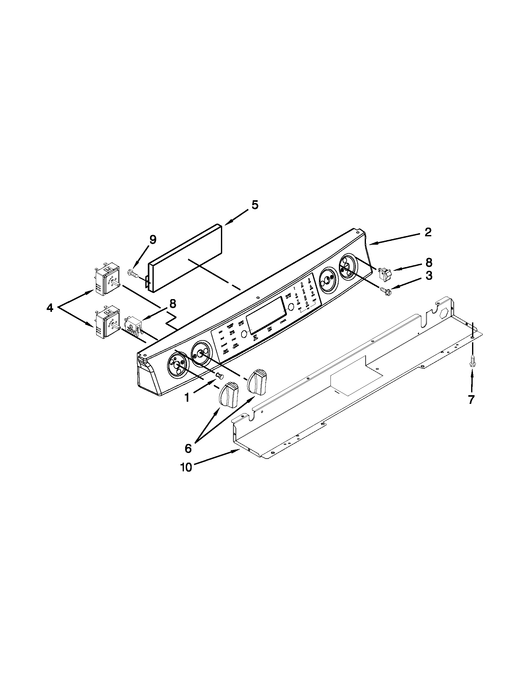 Jenn-Air JES9860CAB00 control panel parts diagram
