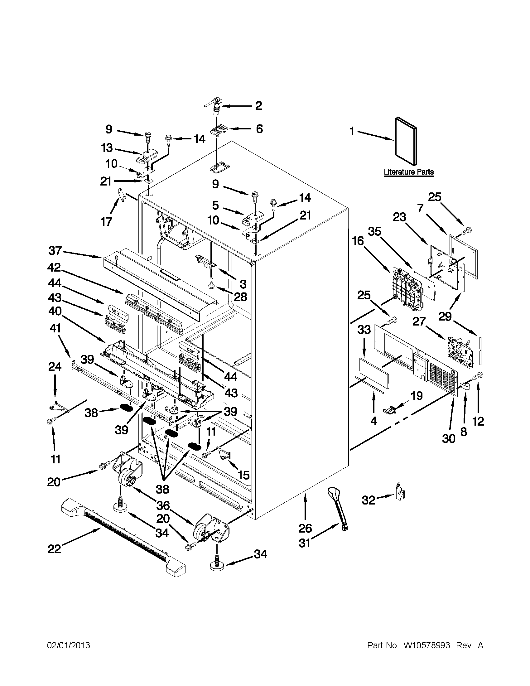 Maytag MFX2570AEM4 cabinet parts diagram