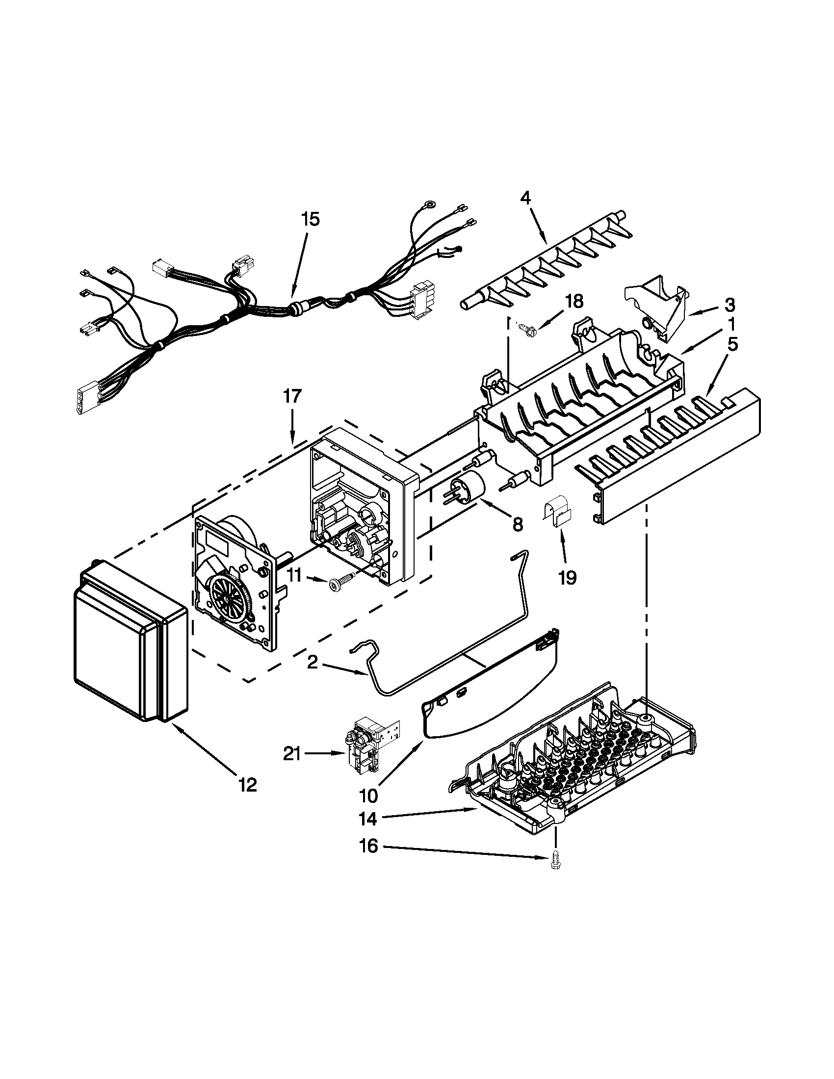Maytag MFX2570AEM4 icemaker parts diagram