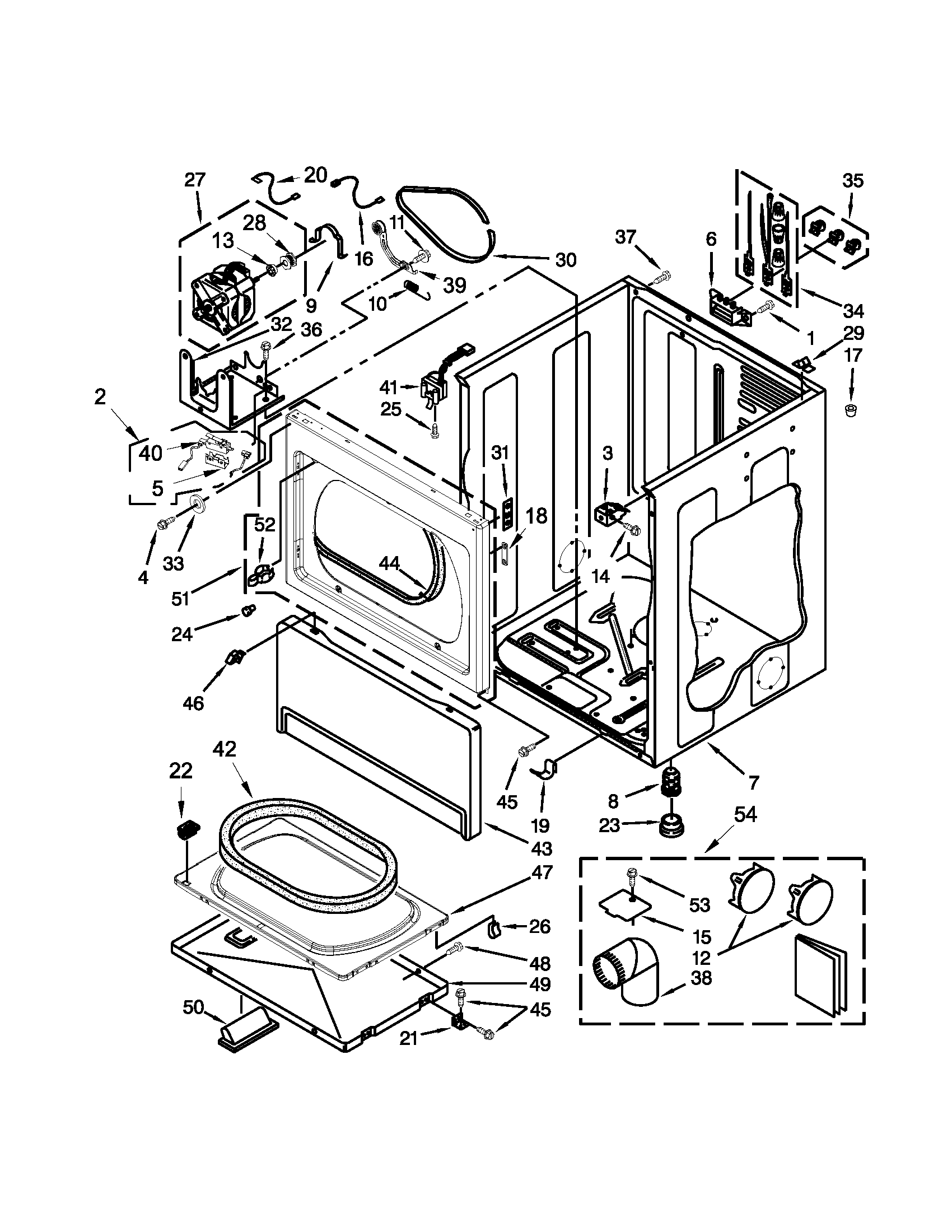 Maytag MDE18PDAYW0 cabinet parts diagram