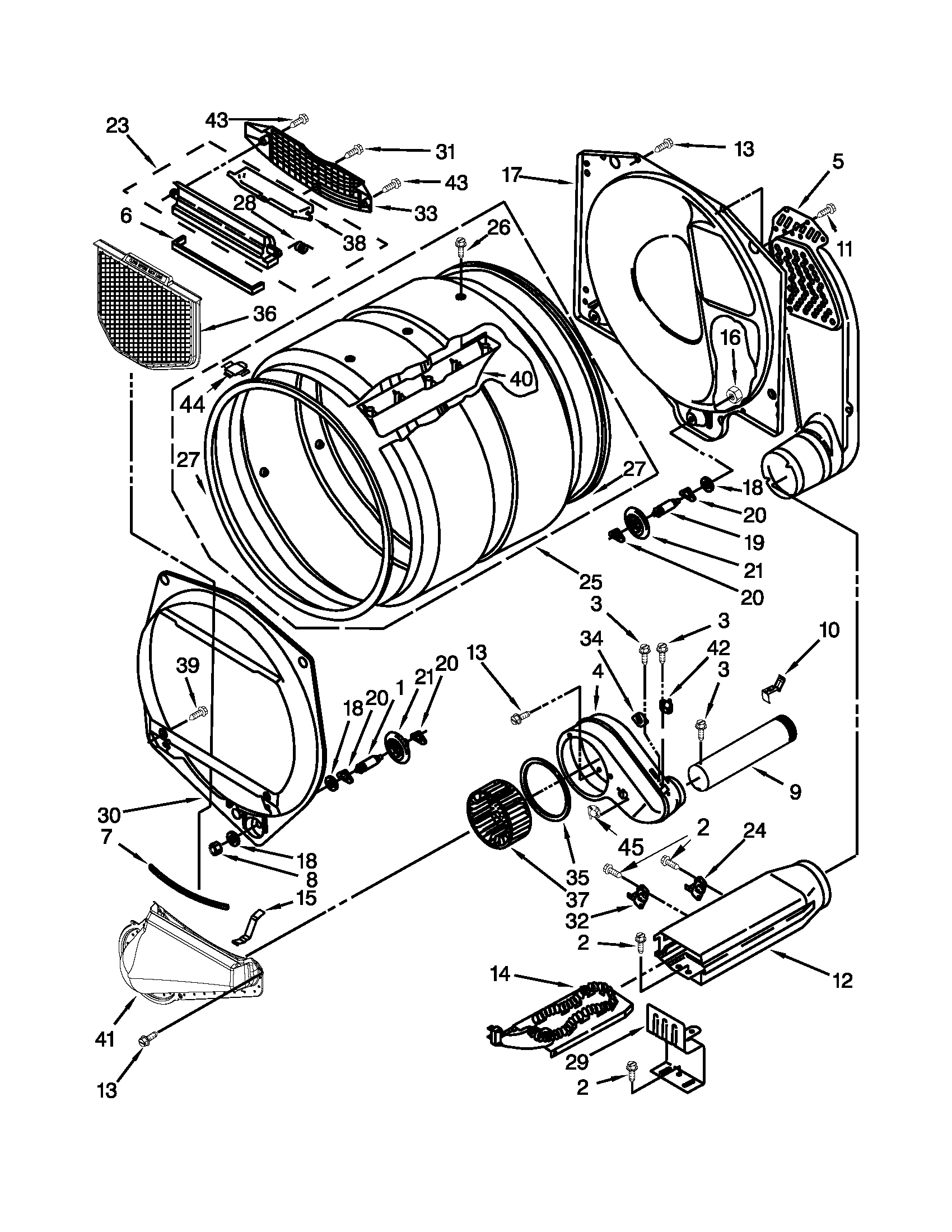 Maytag MDE18PDAYW0 bulkhead parts diagram