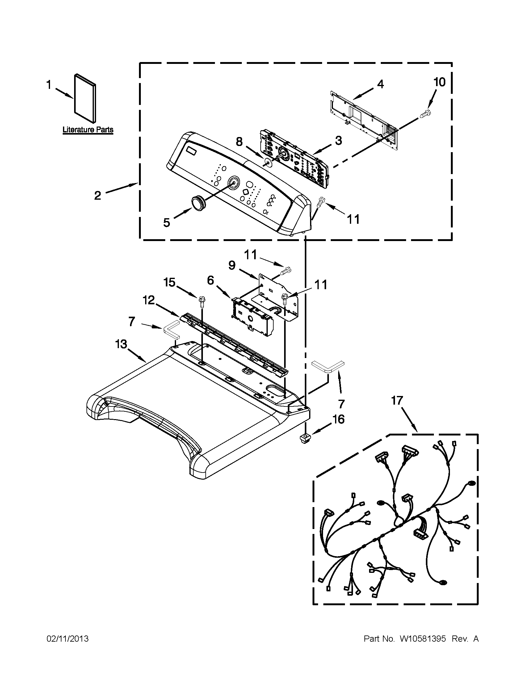 Maytag MGDB850YG3 top and console parts diagram